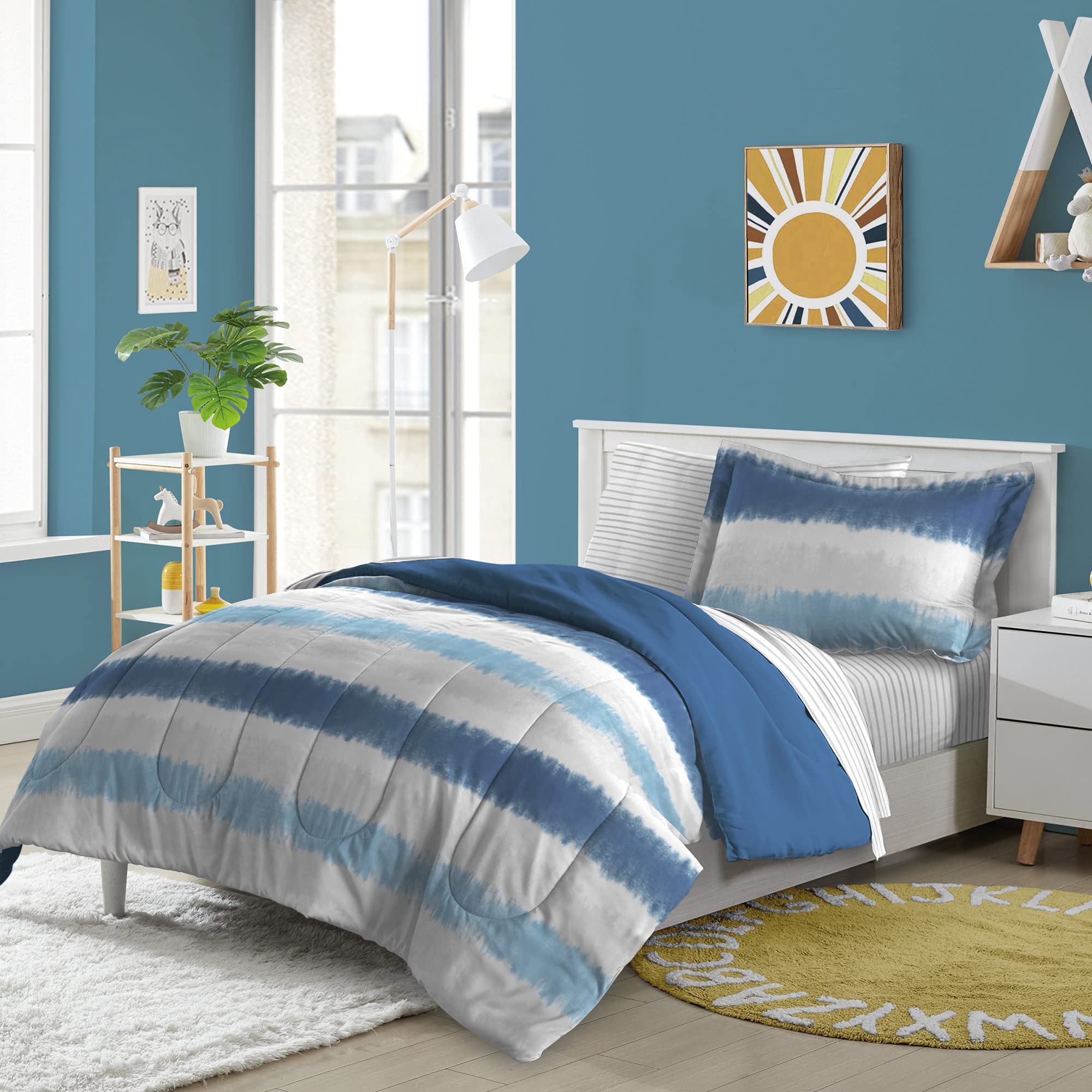 Foto 3 | Set de Ropa para Cama Dream Factory Kids Microfibra Azul - Venta Internacional
