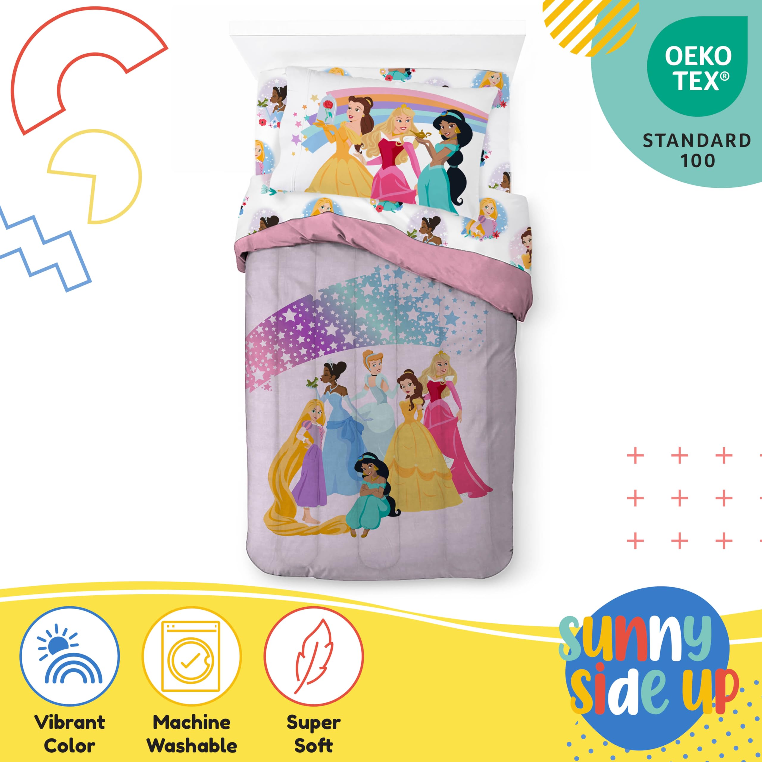 Foto 4 | Edredón Individual con Sábanas Sunny Side Up Princesas 5 Piezas - Venta Internacional