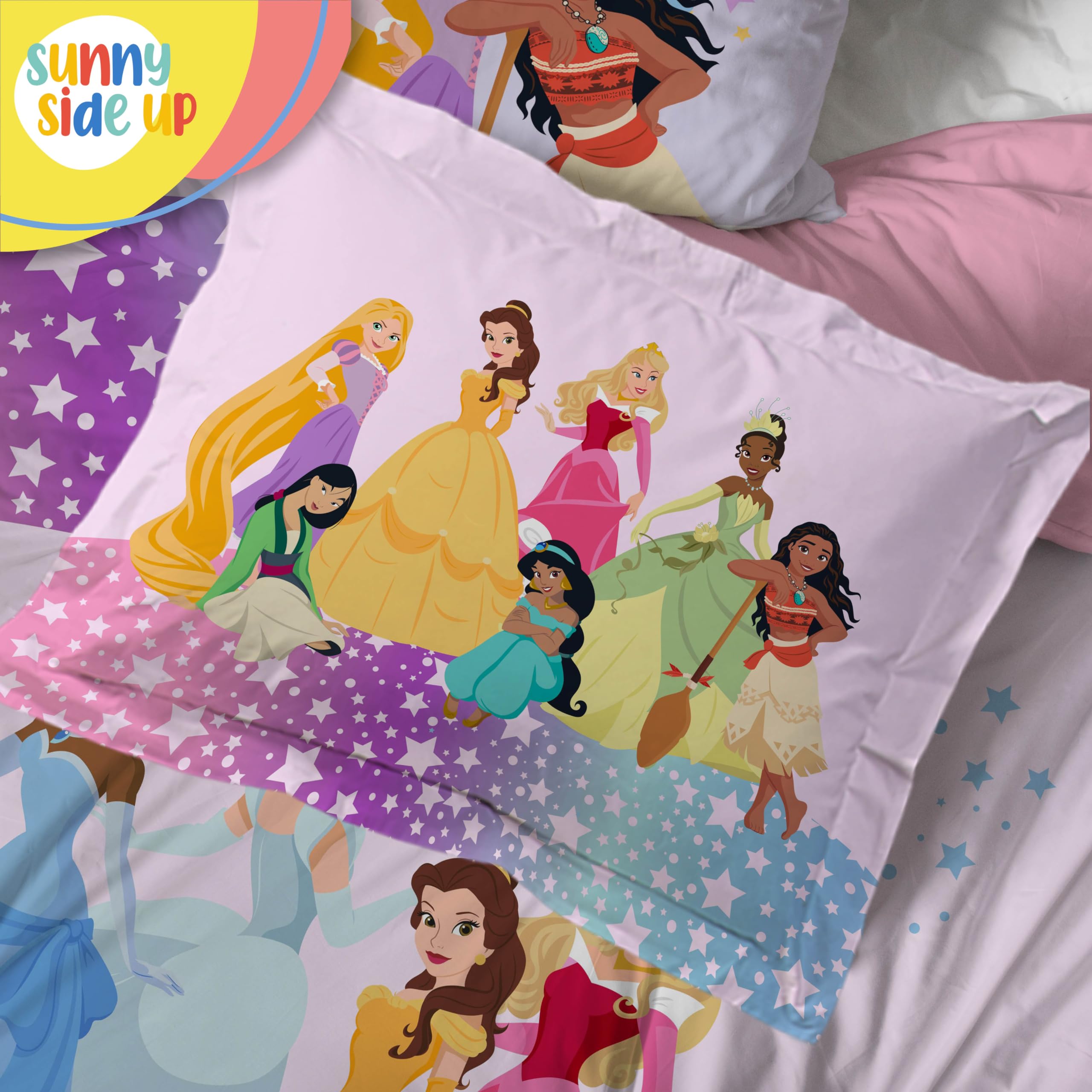 Foto 6 | Edredón Individual con Sábanas Sunny Side Up Princesas 5 Piezas - Venta Internacional