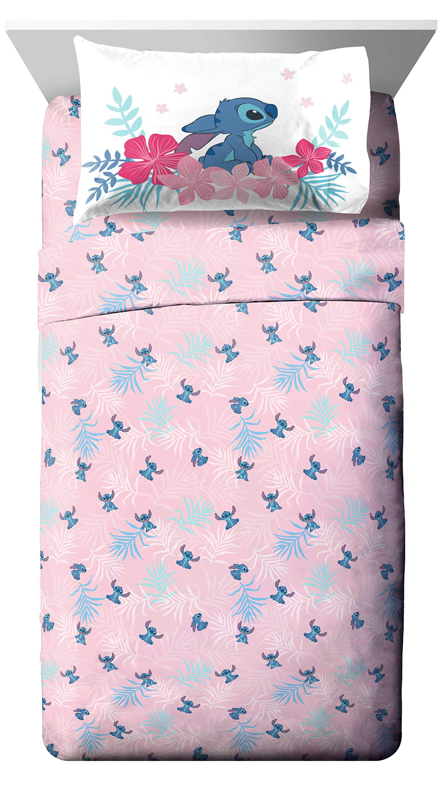 Foto 4 pulgar | Edredón Matrimonial con Sábanas Jay Franco Lilo & Stitch Rosa 5 Piezas - Venta Internacional