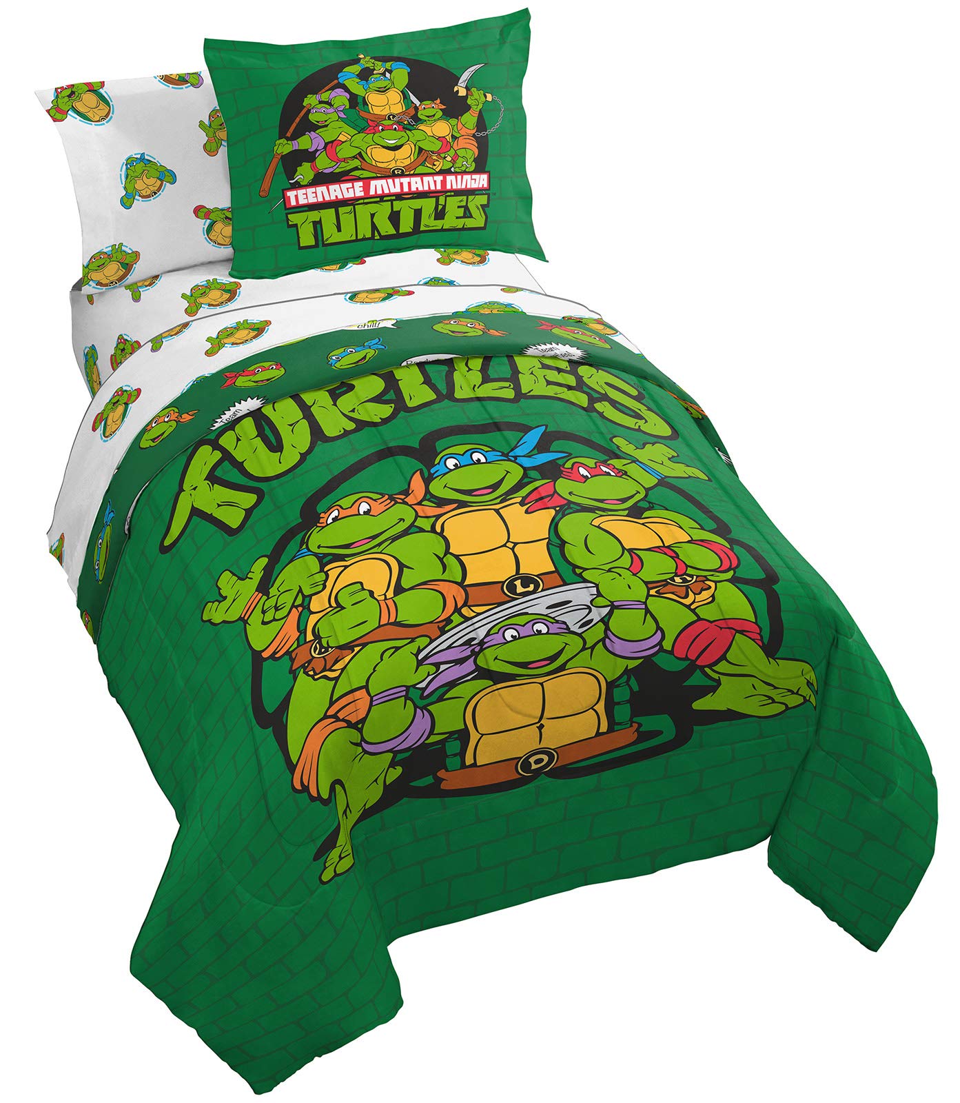 Foto 1 | Edredón Individual con Sábanas Jay Franco Tortugas Ninjas 5 Piezas - Venta Internacional