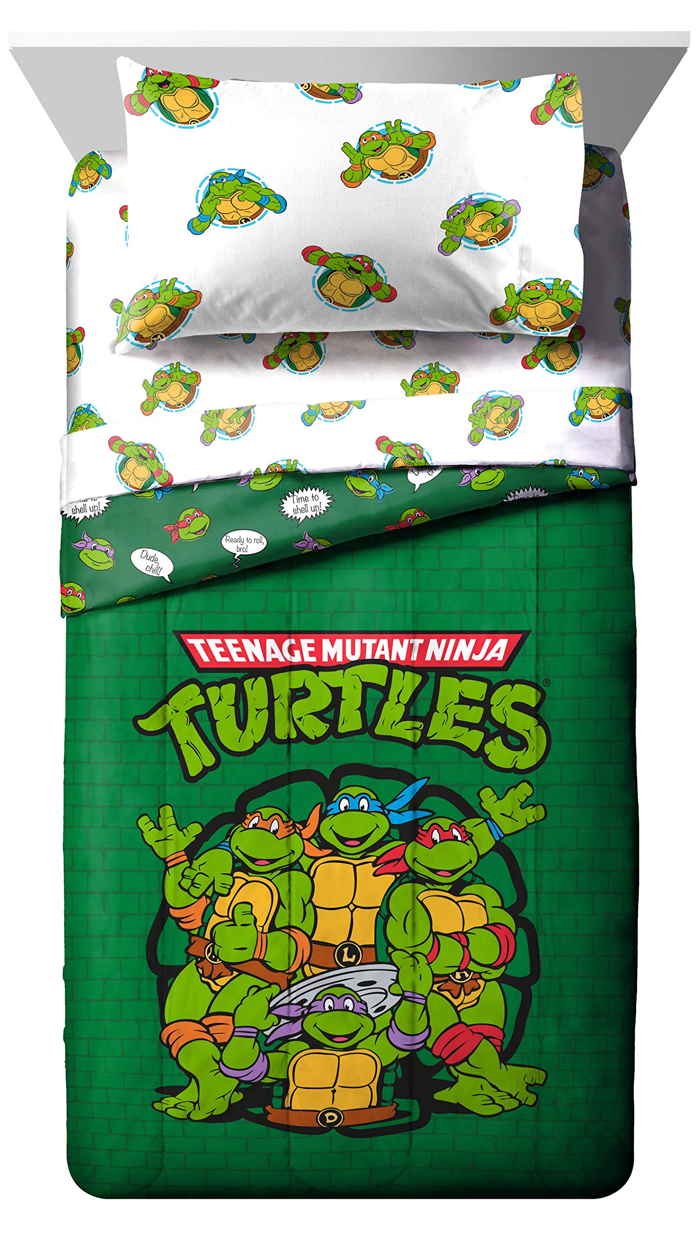 Foto 3 pulgar | Edredón Individual con Sábanas Jay Franco Tortugas Ninjas 5 Piezas - Venta Internacional