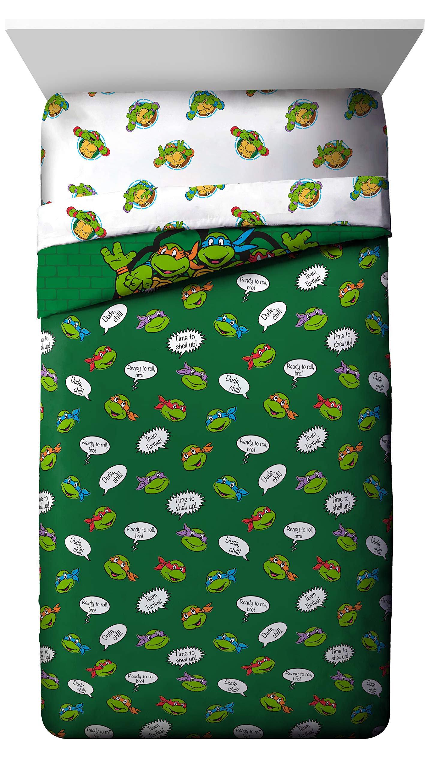 Foto 4 pulgar | Edredón Individual con Sábanas Jay Franco Tortugas Ninjas 5 Piezas - Venta Internacional