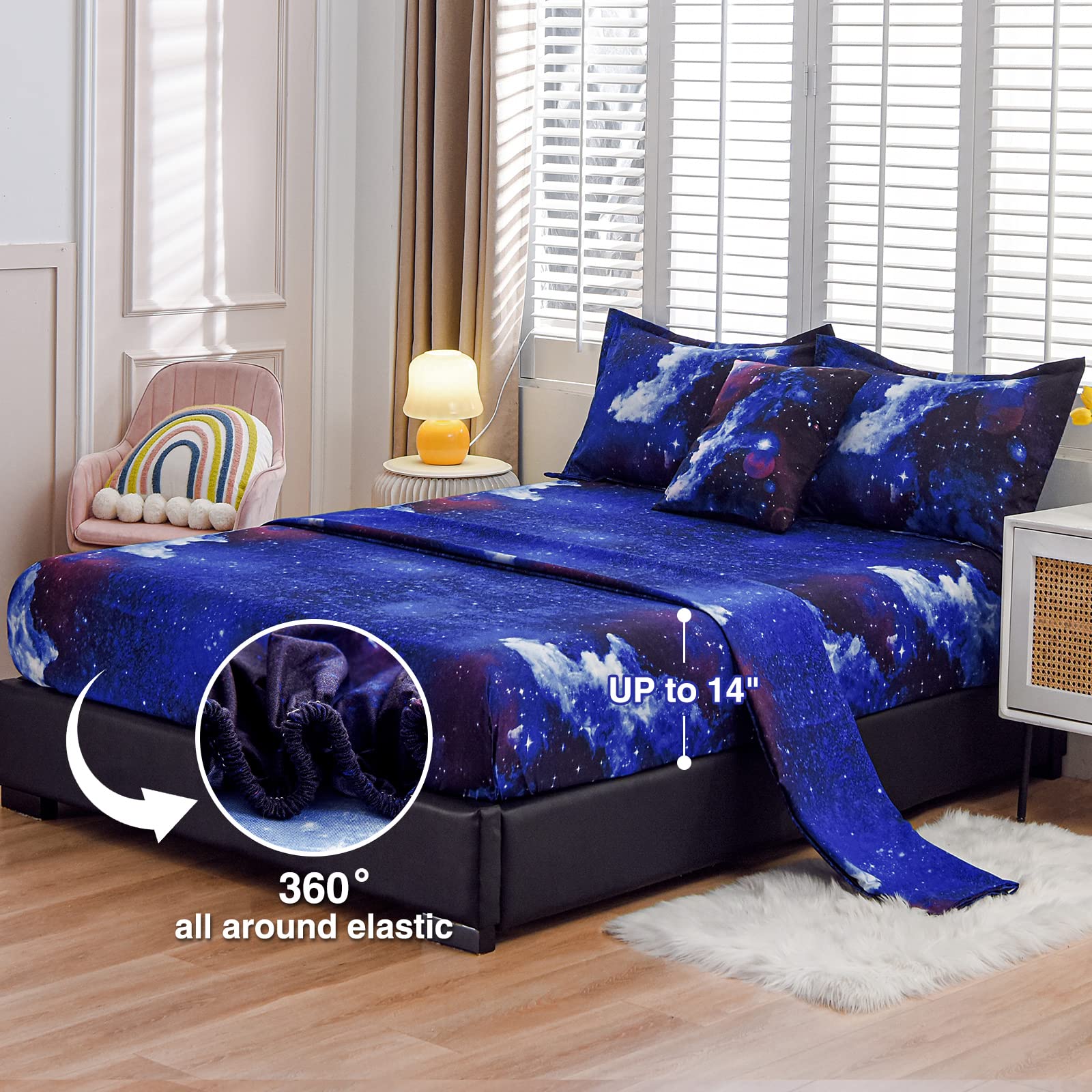 Foto 4 pulgar | Juego de Cama A Nice Night Galaxy 6 Piezas - Venta Internacional