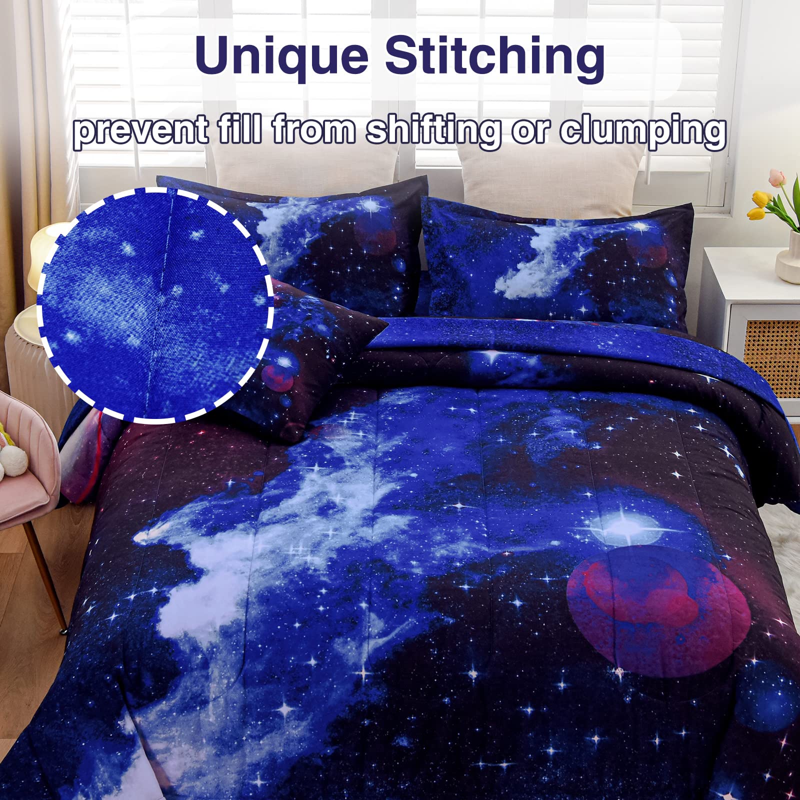Foto 6 pulgar | Juego de Cama A Nice Night Galaxy 6 Piezas - Venta Internacional