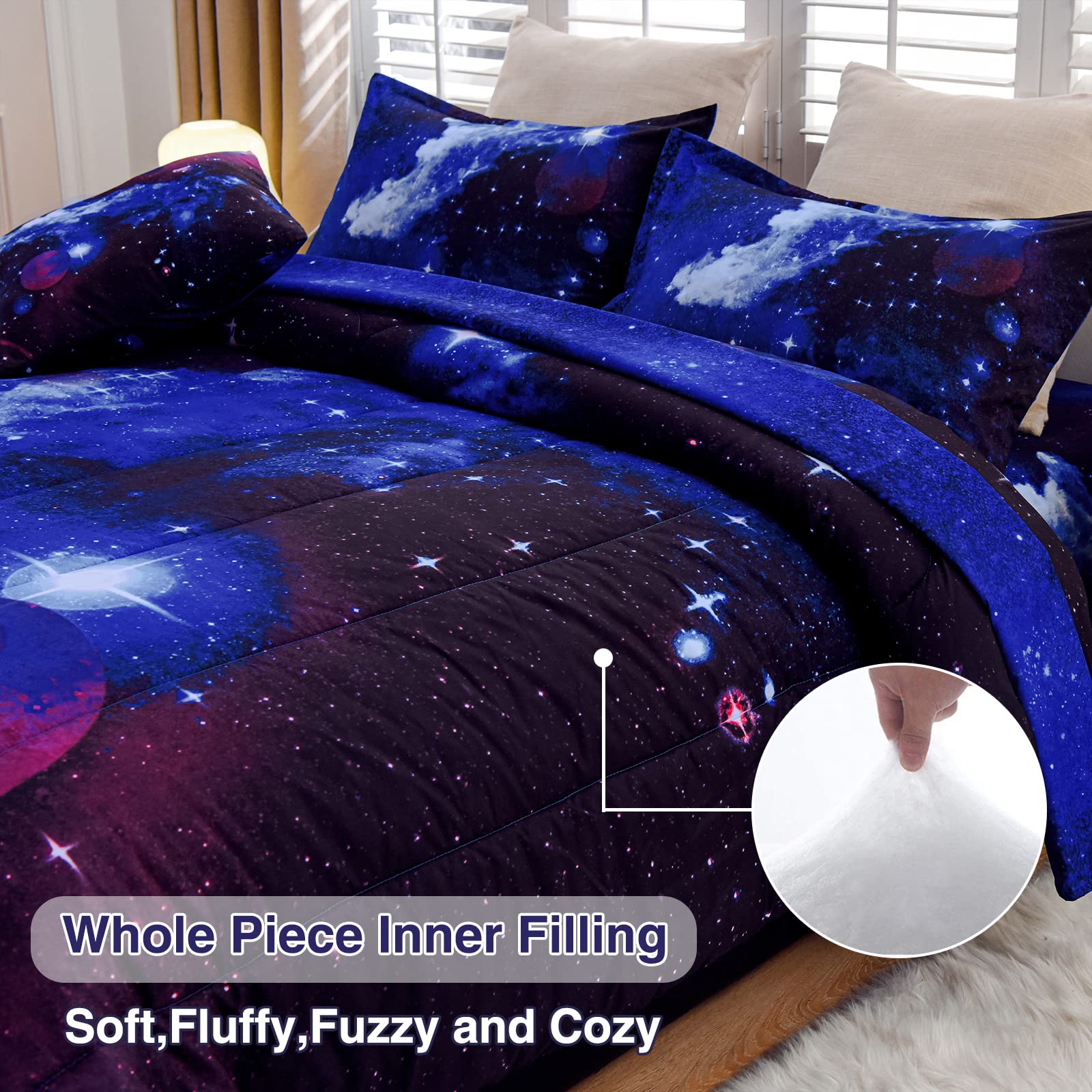 Foto 8 pulgar | Juego de Cama A Nice Night Galaxy 6 Piezas - Venta Internacional