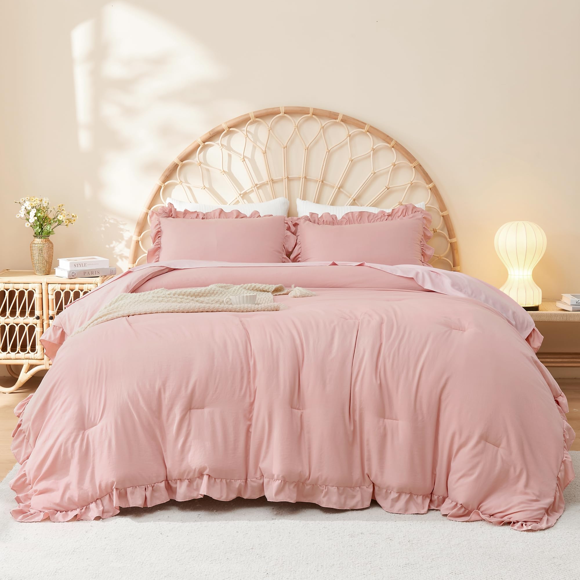 Foto 1 | Edredón Matrimonial Litanikac Rosa 3 Piezas - Venta Internacional