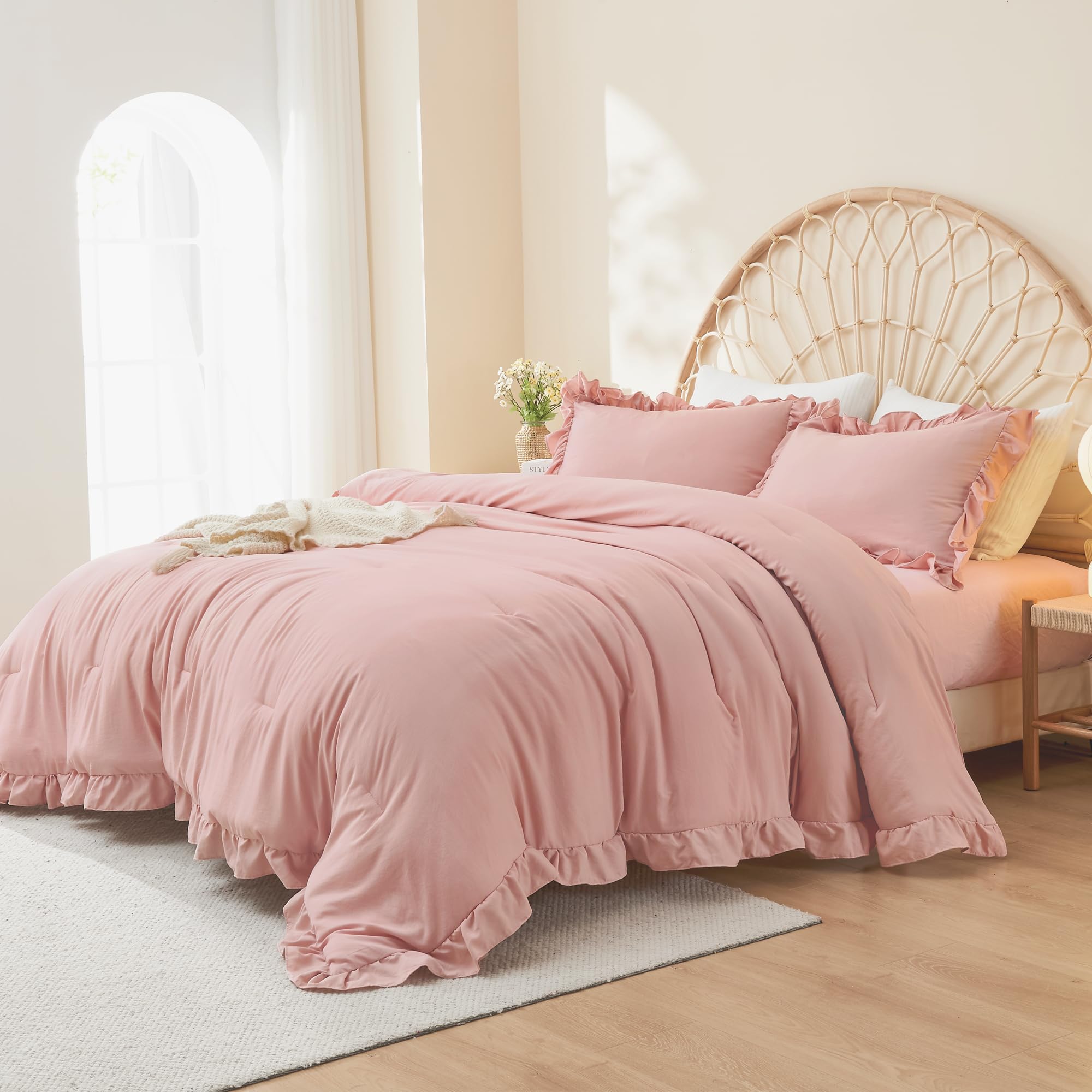Foto 3 | Edredón Matrimonial Litanikac Rosa 3 Piezas - Venta Internacional