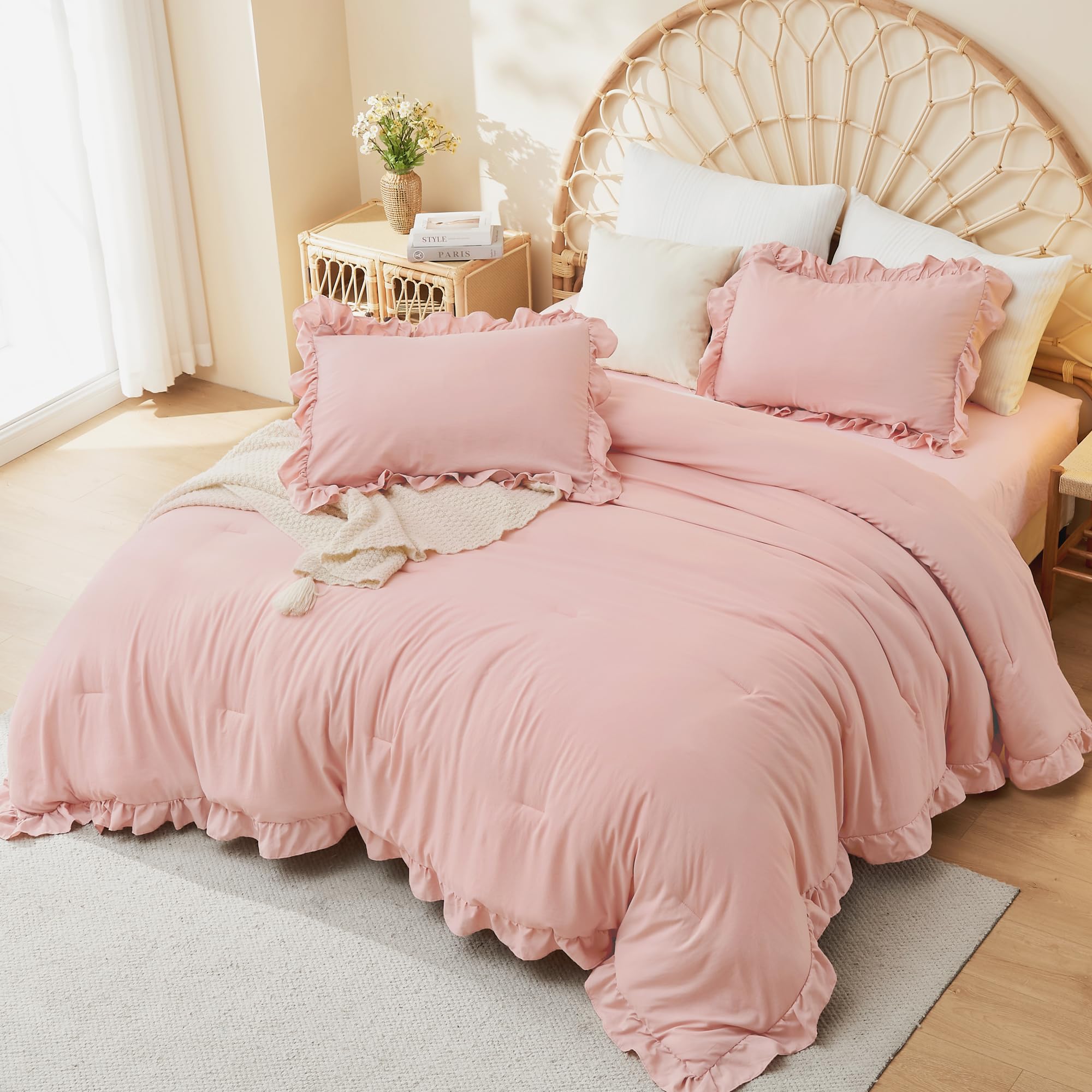 Foto 4 | Edredón Matrimonial Litanikac Rosa 3 Piezas - Venta Internacional