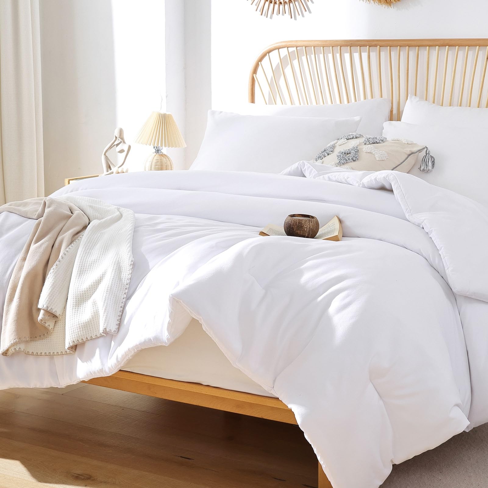 Foto 4 pulgar | Edredón Matrimonial con Fundas de Almohada Rosgonia Beige 3 Piezas - Venta Internacional
