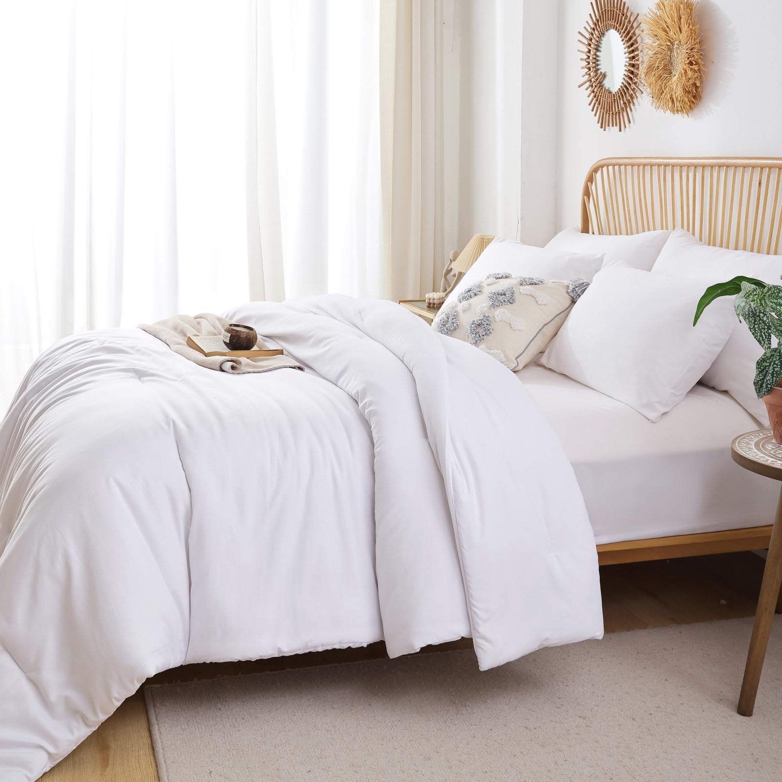 Foto 5 pulgar | Edredón Matrimonial con Fundas de Almohada Rosgonia Beige 3 Piezas - Venta Internacional