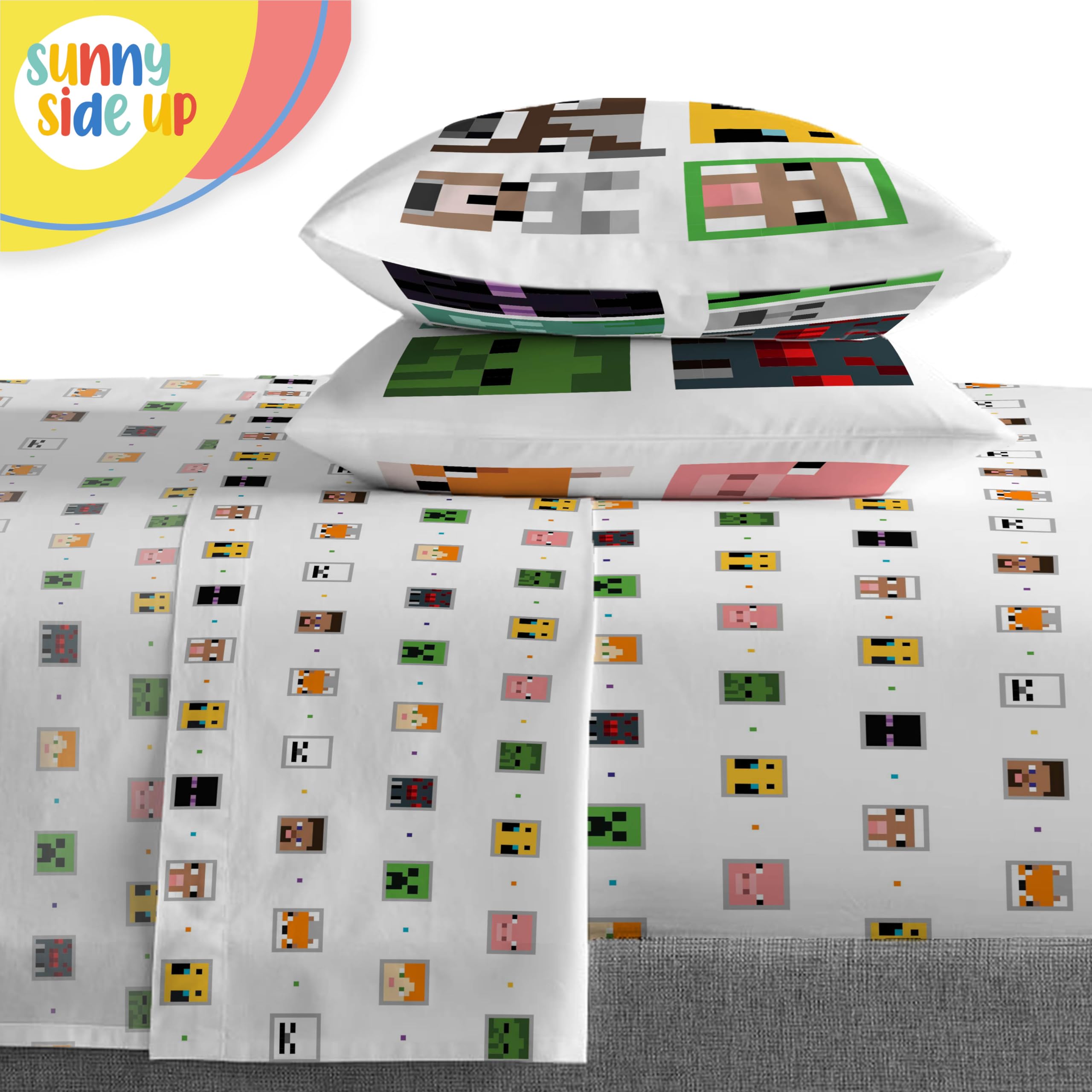 Foto 6 pulgar | Set De Edredón Sunny Side Up Minecraft Completo De 7 Piezas Para Niños - Venta Internacional.