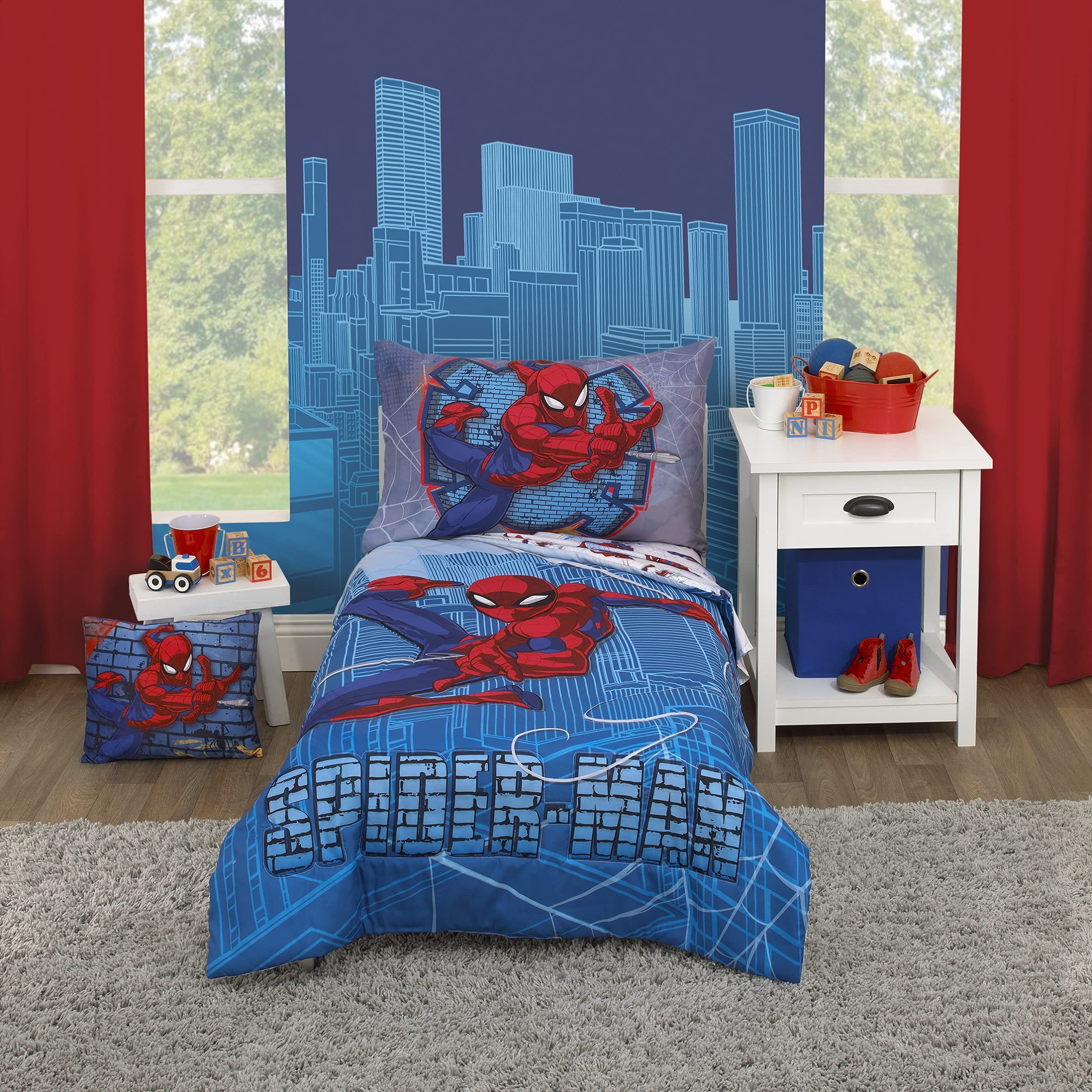 Foto 5 pulgar | Almohada Disney Marvel Spiderman Wall Crawler Para Niños Pequeños, Suave - Venta Internacional.