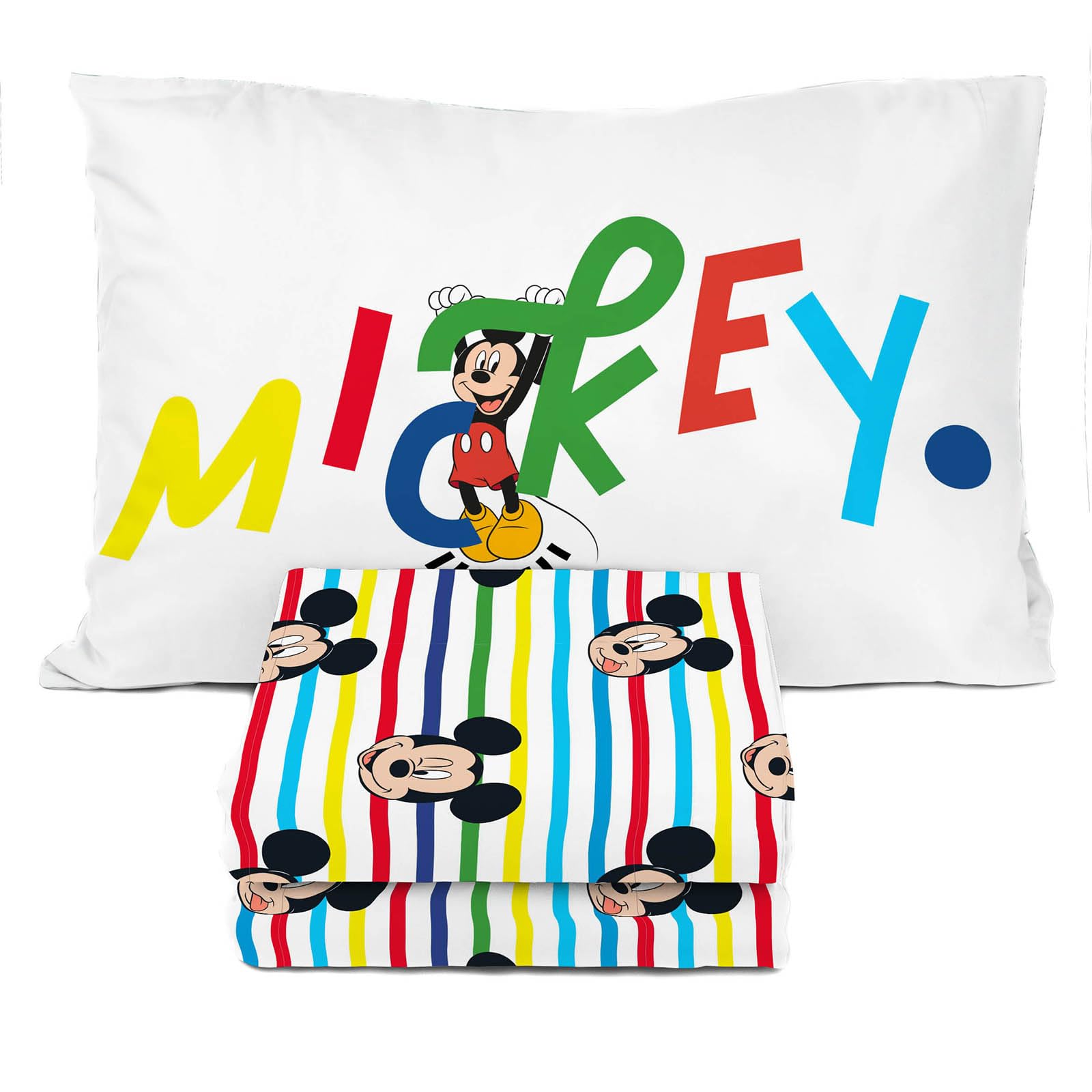 Juego De Sábanas Sunny Side Up Disney Mickey Mouse, 3 Piezas - Venta Internacional.