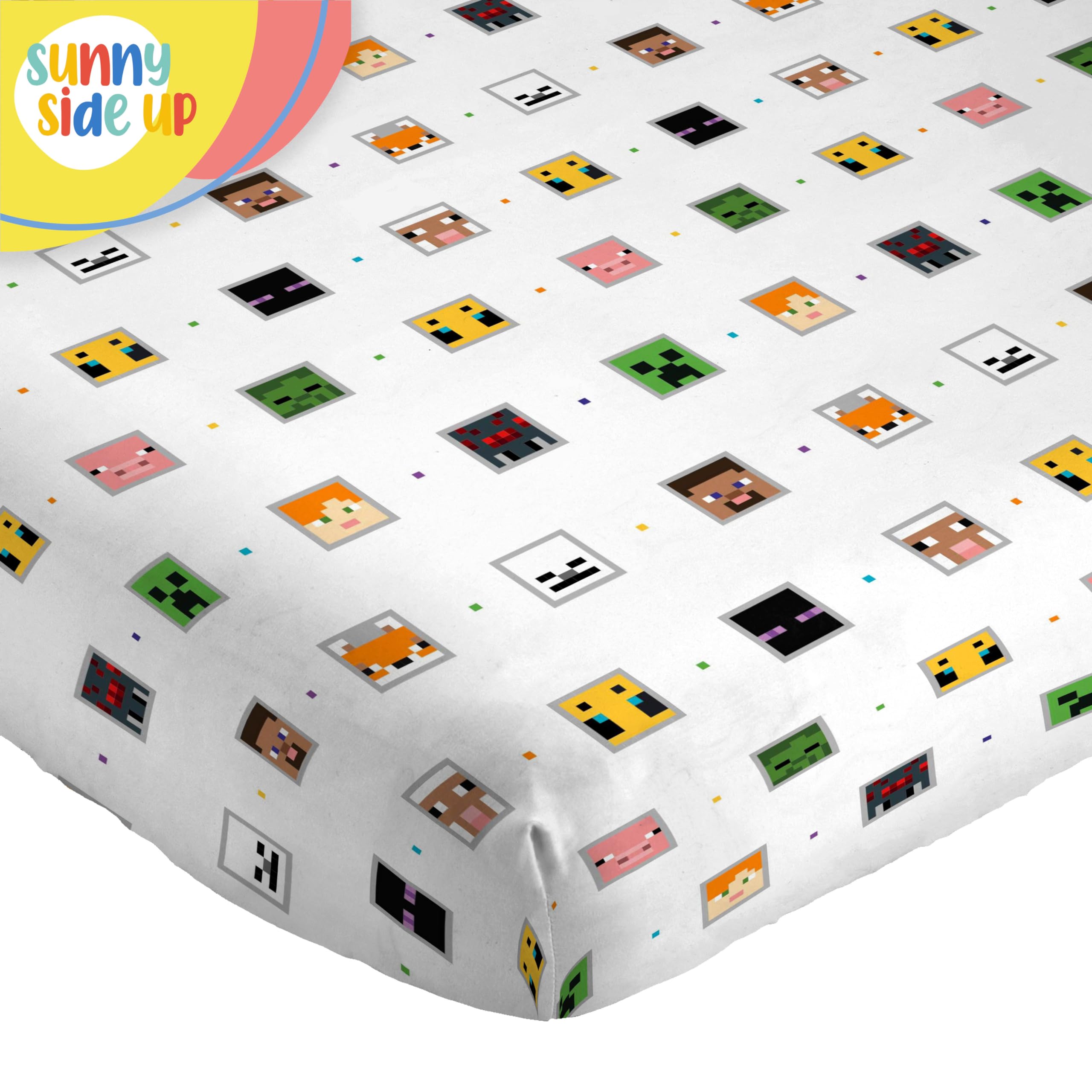 Foto 7 pulgar | Juego De Sábanas Sunny Side Up Minecraft Creeper & Animals Completo - Venta Internacional.