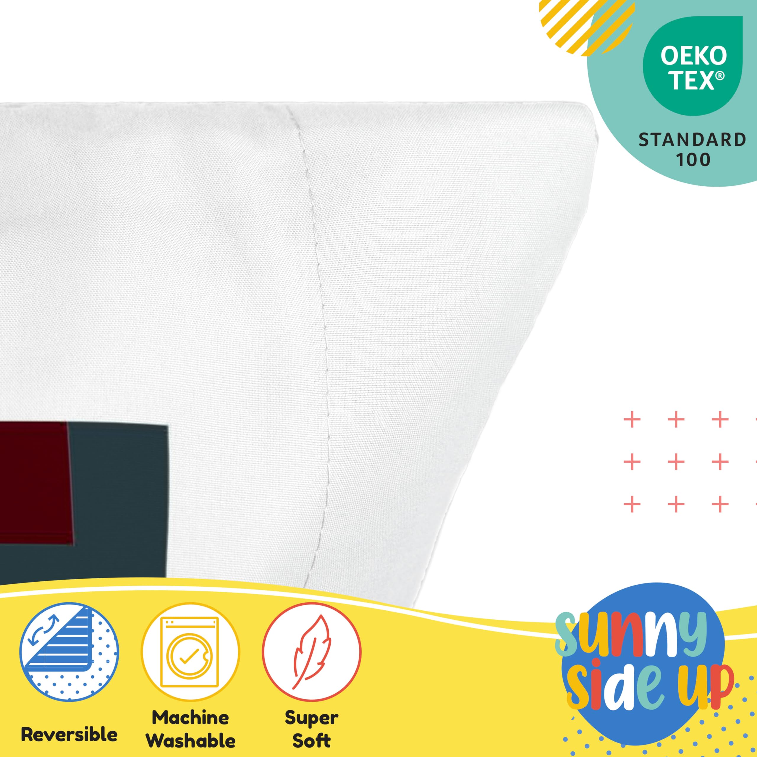 Foto 5 pulgar | Funda De Almohada Sunny Side Up Minecraft Mobs & Animals, Paquete De 2 - Venta Internacional.