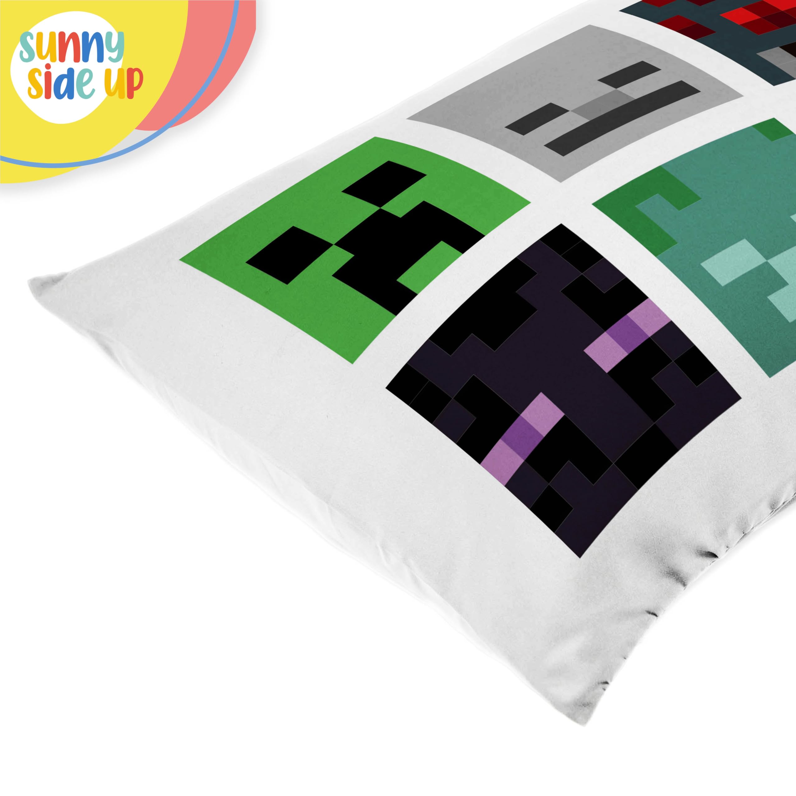 Foto 7 pulgar | Funda De Almohada Sunny Side Up Minecraft Mobs & Animals, Paquete De 2 - Venta Internacional.