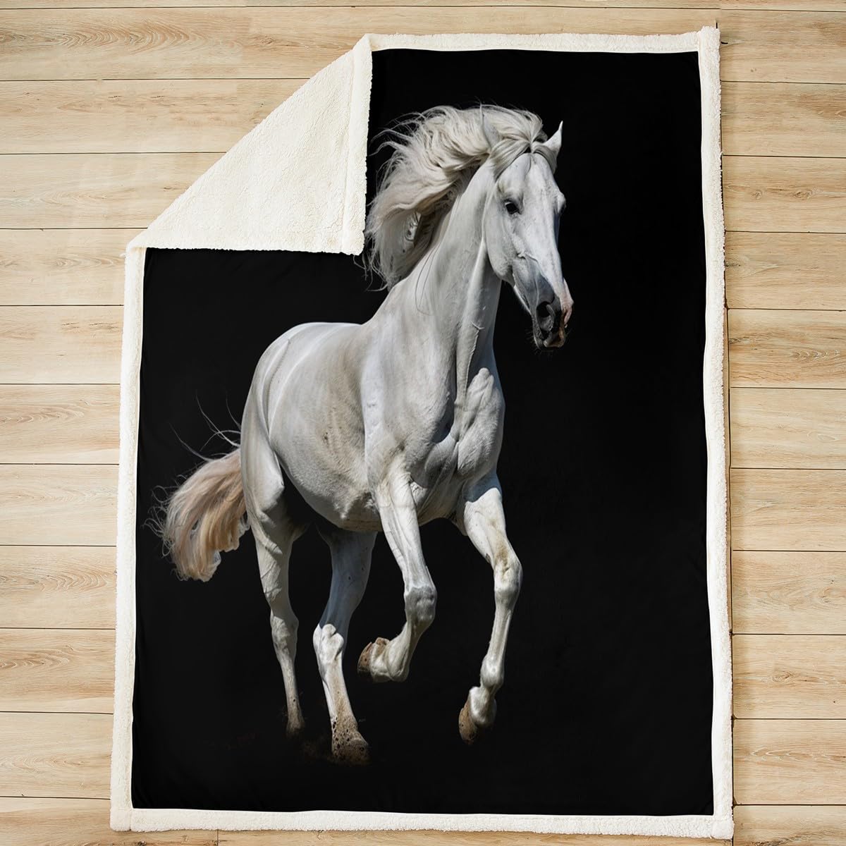 Foto 3 pulgar | Manta Feelyou Horse Galloping Horse Kids, 150 X 200 Cm - Venta Internacional.