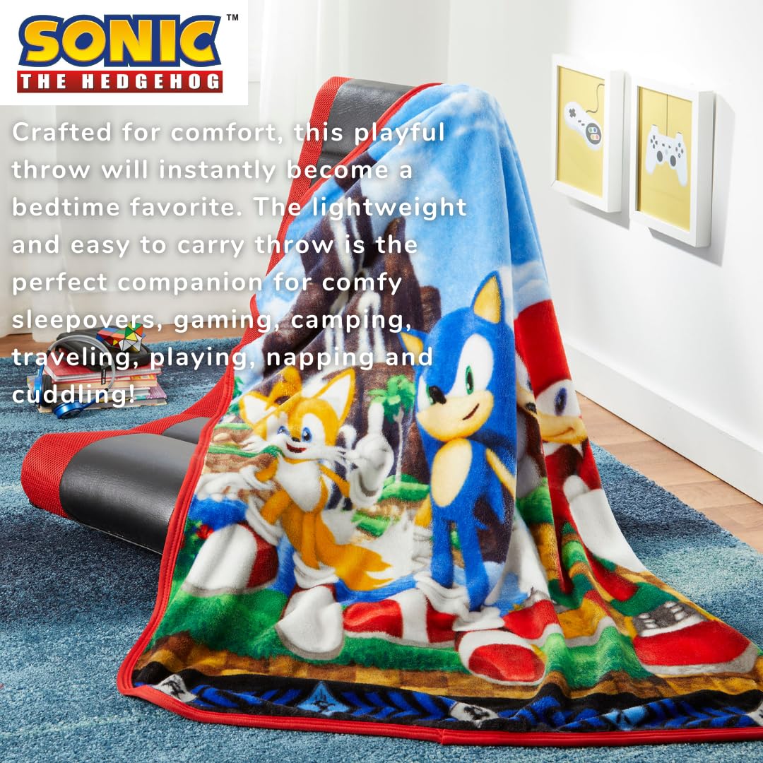 Foto 3 pulgar | Ropa De Cama Infantil Throw Franco Sonic The Hedgehog Anime, 100 X 125 Cm - Venta Internacional.