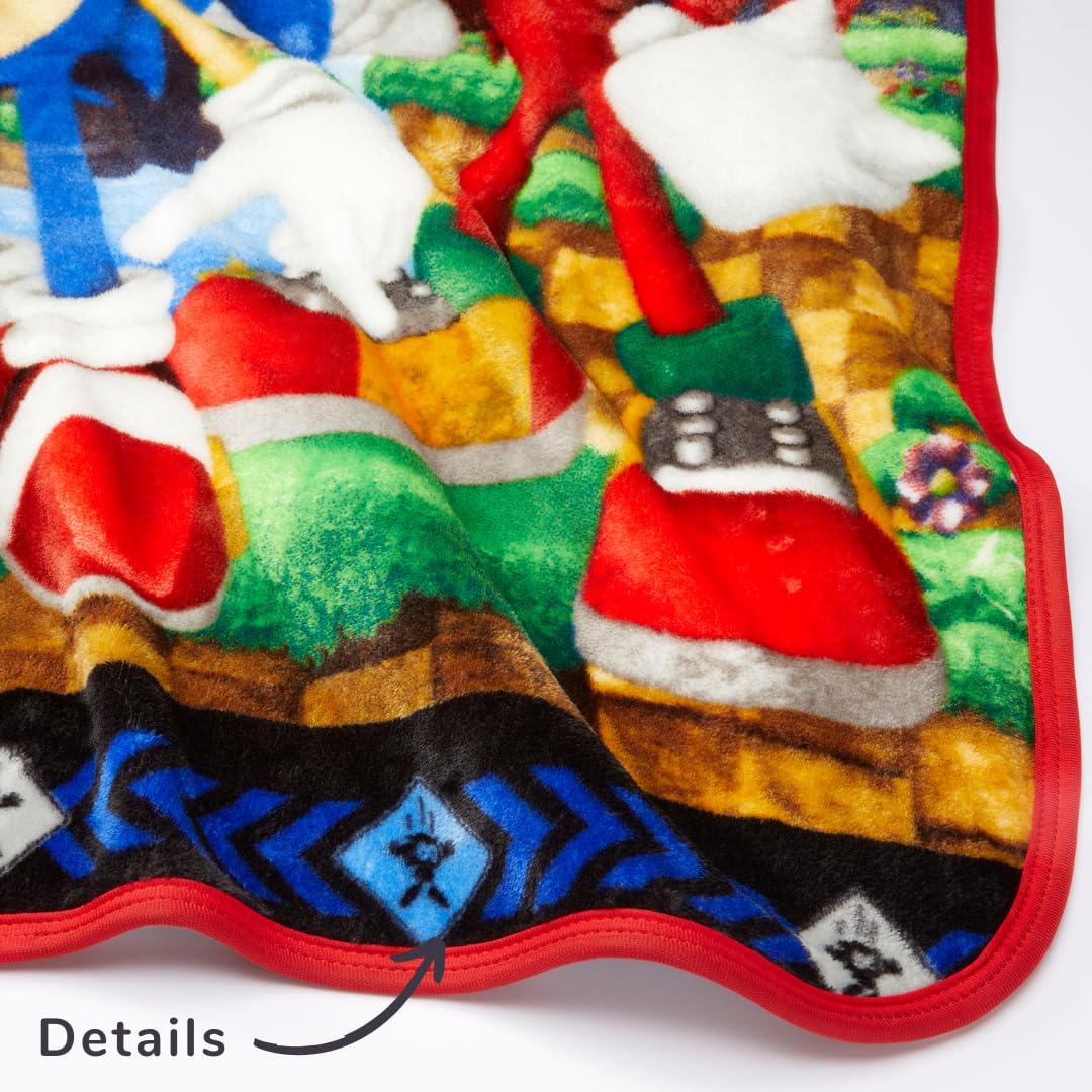 Foto 5 pulgar | Ropa De Cama Infantil Throw Franco Sonic The Hedgehog Anime, 100 X 125 Cm - Venta Internacional.