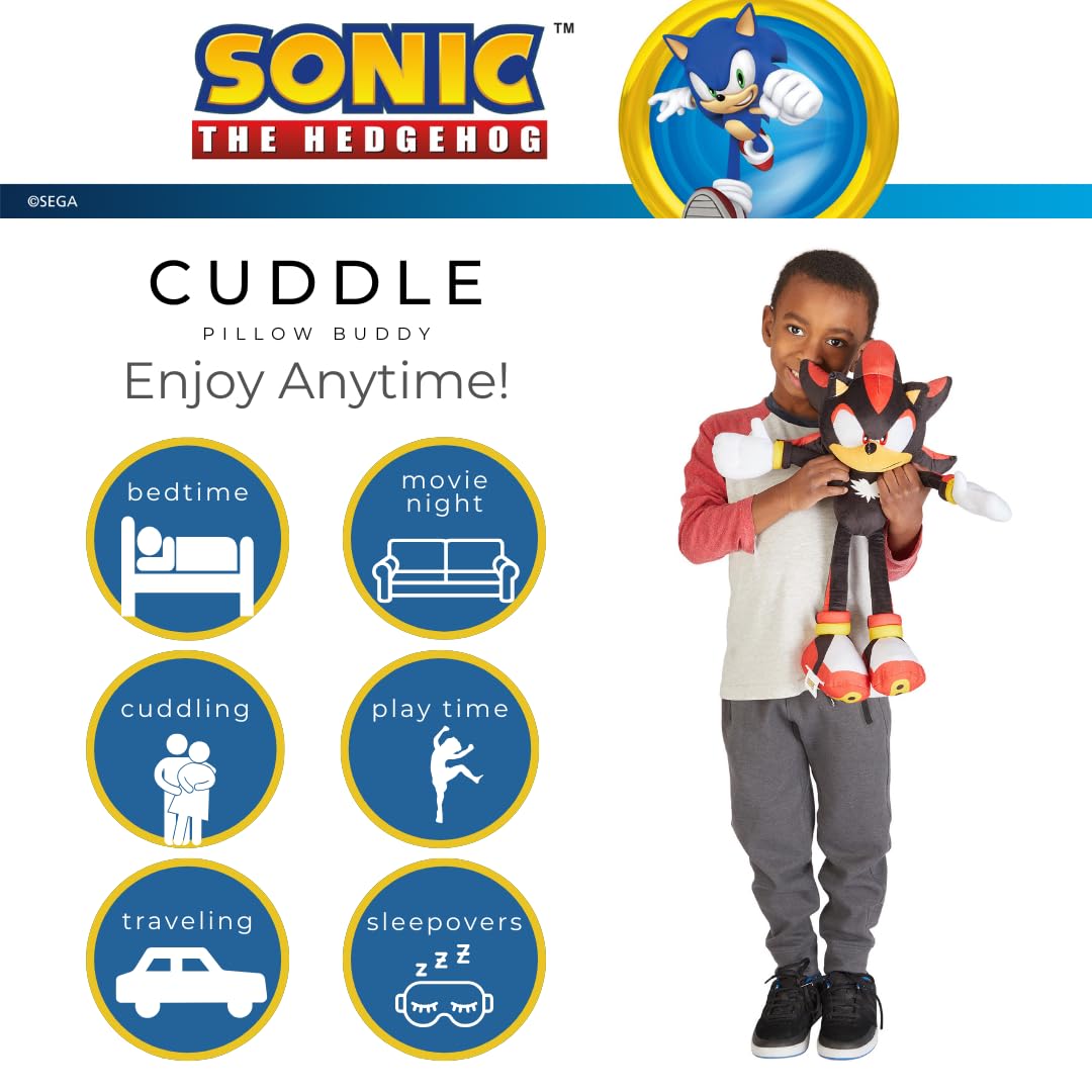 Foto 2 | Cojín De Peluche Buddy Franco Sonic Shadow The Hedgehog - Venta Internacional.