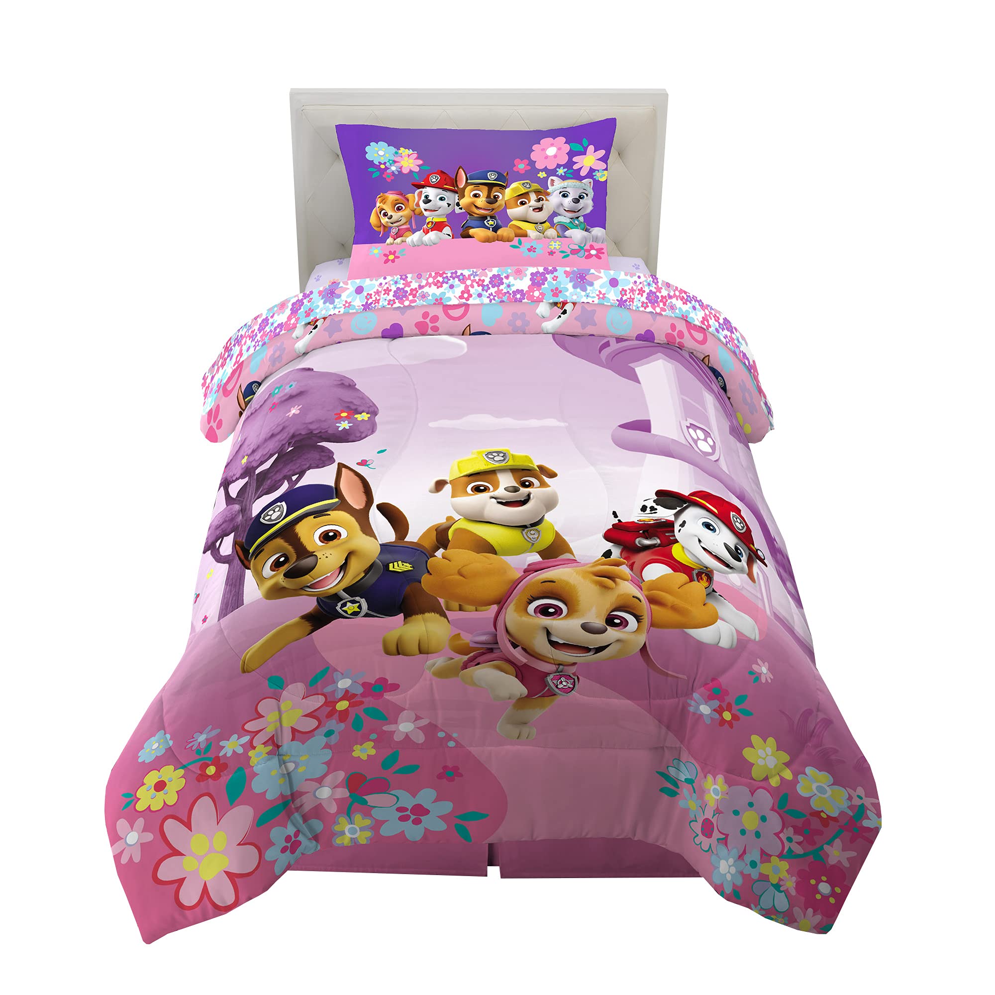 Foto 2 pulgar | Juego De Cama Franco Paw Patrol Para Niñas, Edredón Doble O Completo - Venta Internacional.