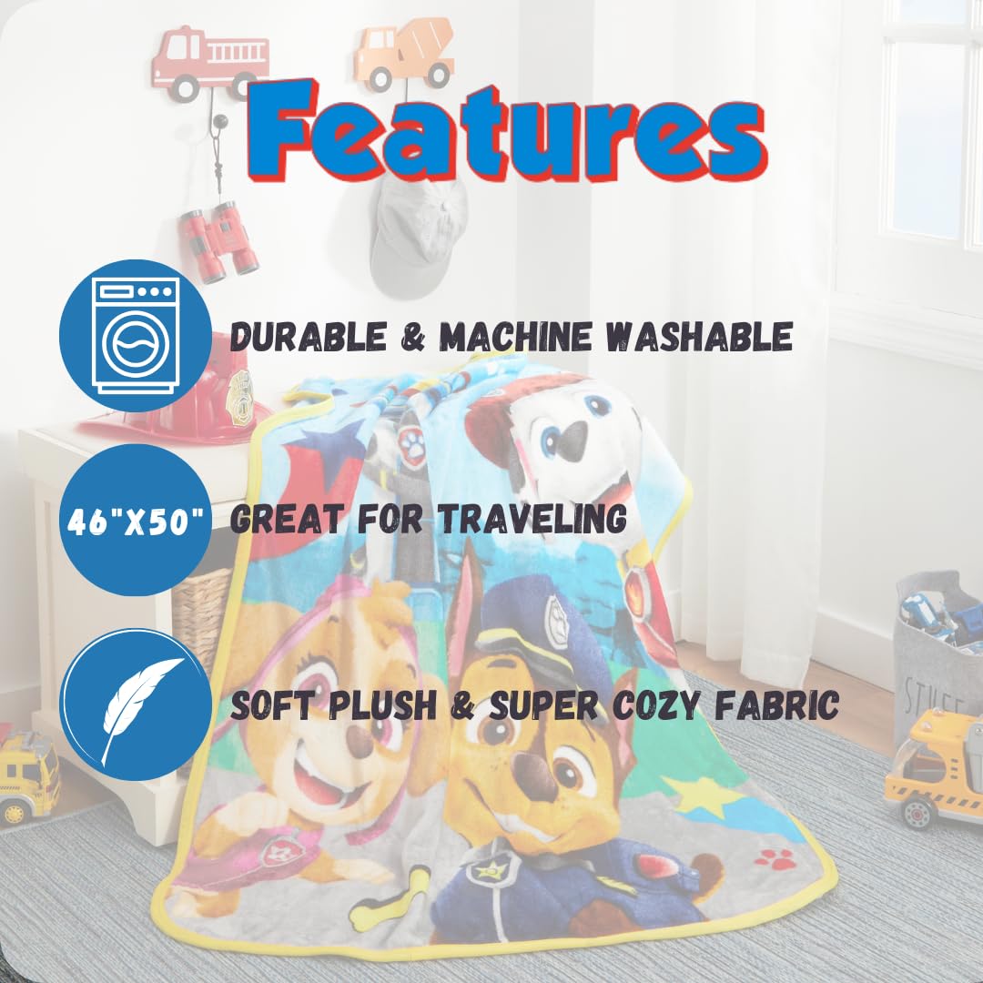Foto 6 pulgar | Ropa De Cama Infantil Throw Franco Paw Patrol Silk Touch, 100 X 125 Cm - Venta Internacional.