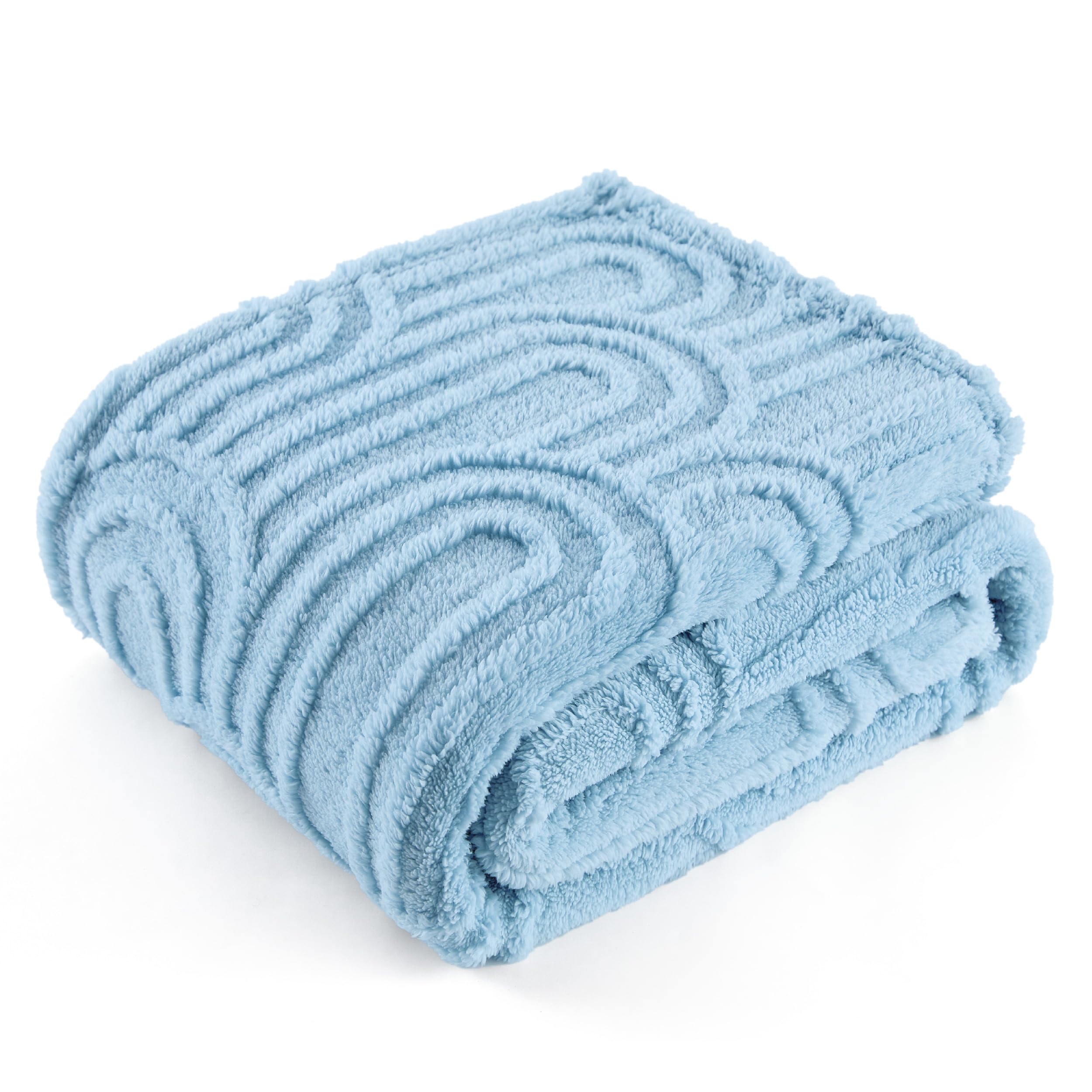Foto 2 pulgar | Manta De Cama Azul Para Sofá Supersuave, 130 X 150 Cm - Venta Internacional.