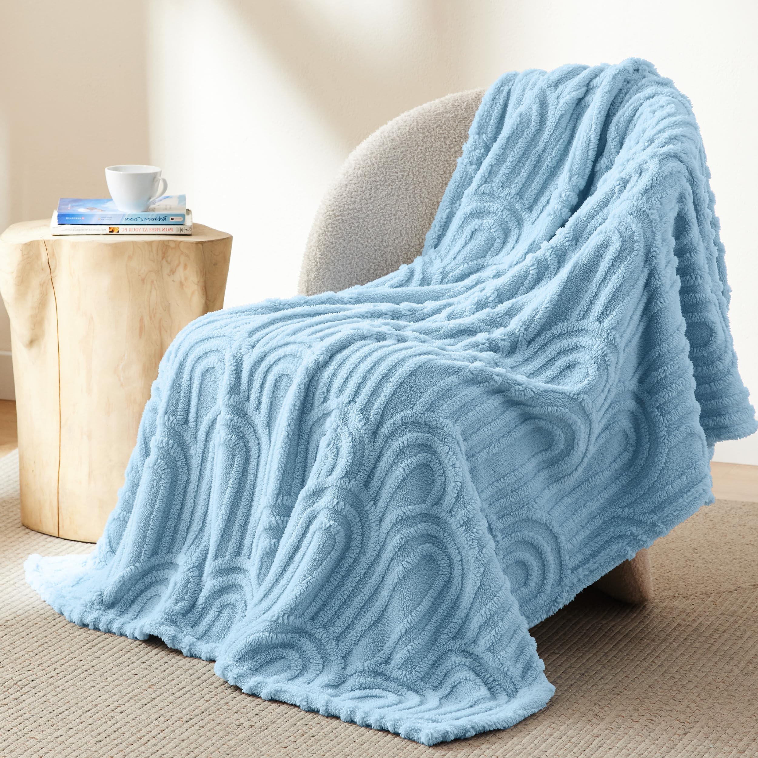 Foto 3 pulgar | Manta De Cama Azul Para Sofá Supersuave, 130 X 150 Cm - Venta Internacional.