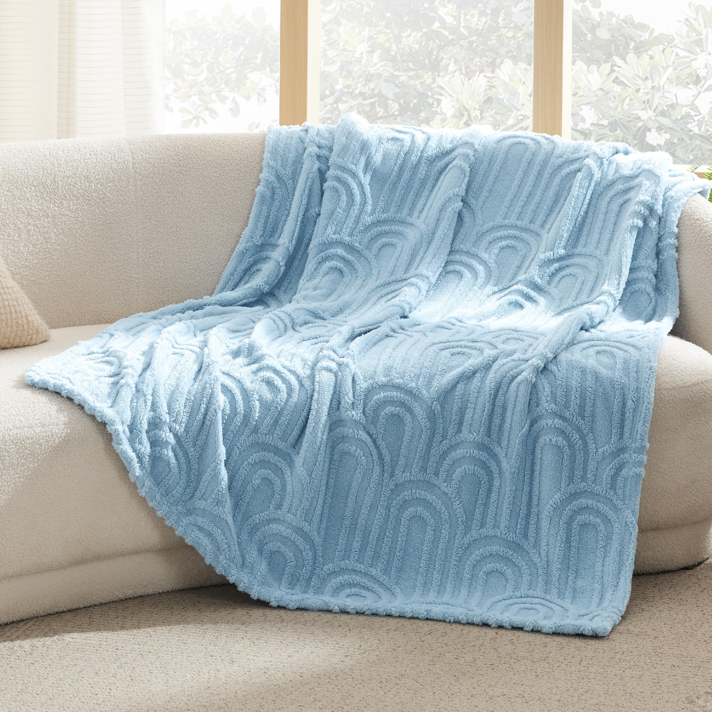 Foto 7 pulgar | Manta De Cama Azul Para Sofá Supersuave, 130 X 150 Cm - Venta Internacional.