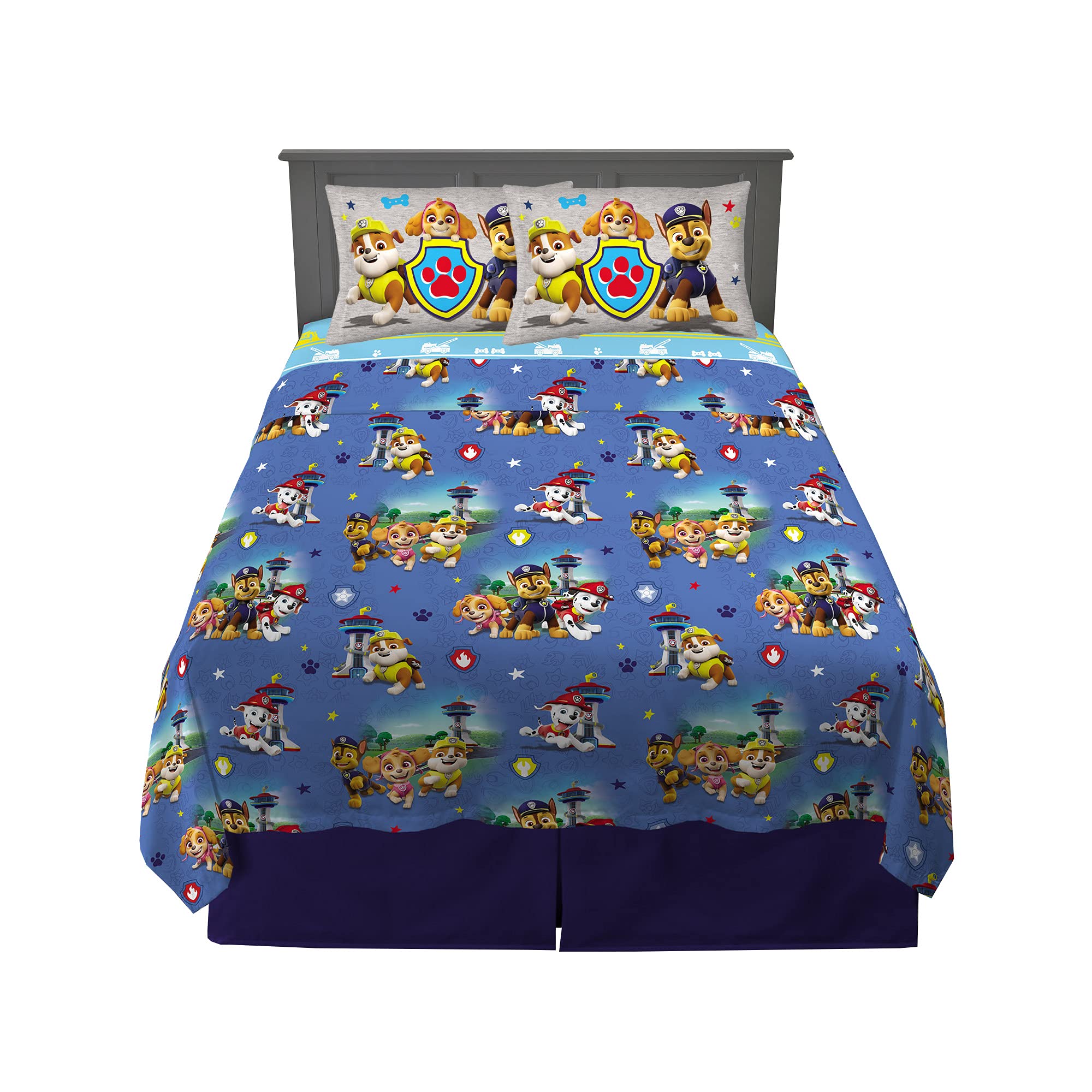 Foto 1 | Juego De Sábanas Franco Paw Patrol De Microfibra, Tamaño Completo, 4 Piezas - Venta Internacional.