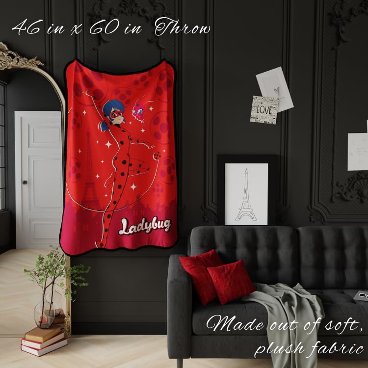 Foto 3 pulgar | Throw Franco Miraculous: Tales Of Ladybug And Cat Noir Kids - Venta Internacional.