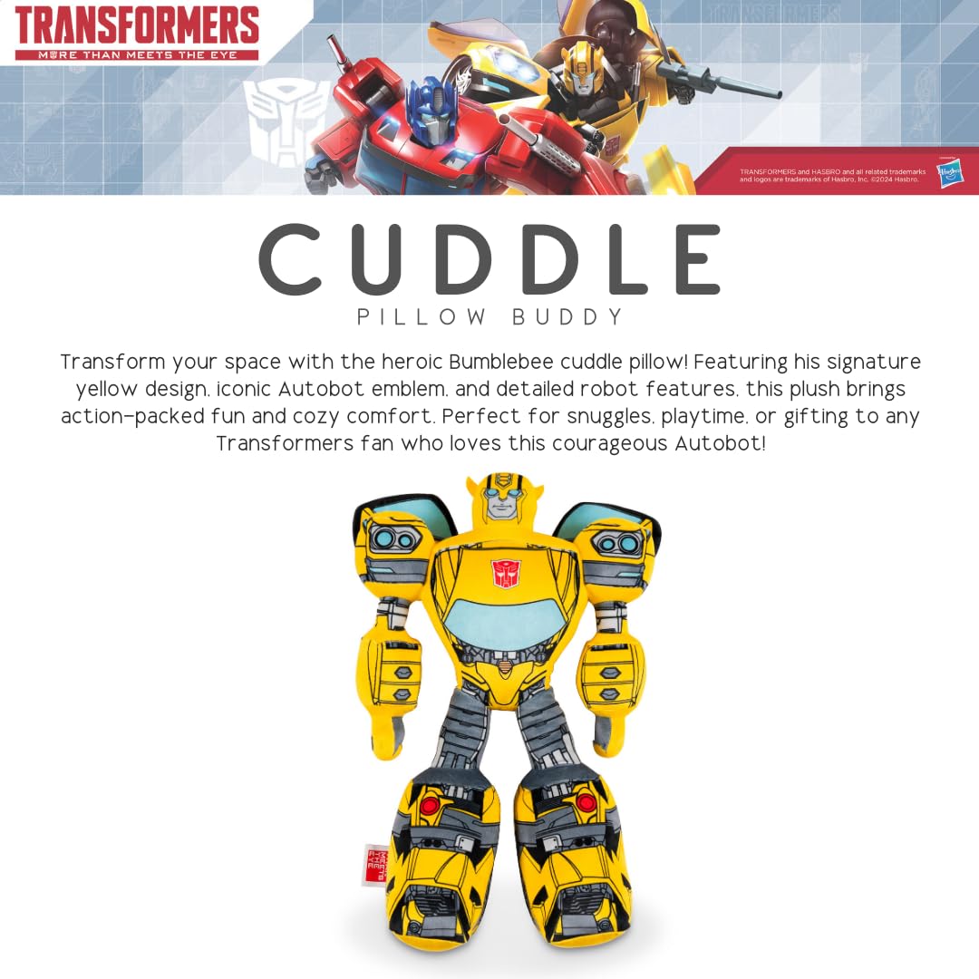Foto 4 pulgar | Almohada Franco Kids Transformer Bumblebee De Felpa Suave - Venta Internacional.
