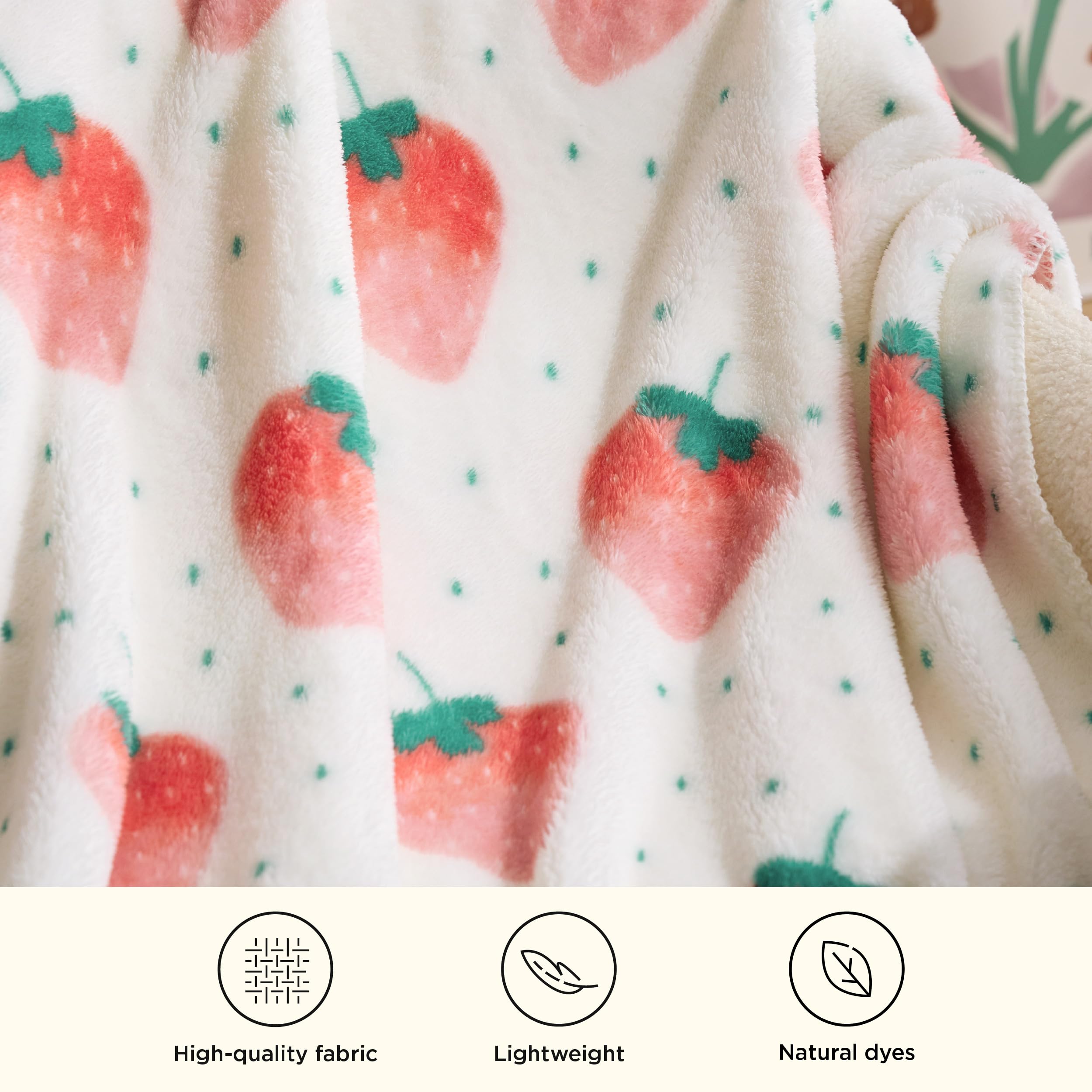 Foto 4 pulgar | Manta Bedsure Cute, Rosa Fresa, 150 X 200 Cm - Venta Internacional.