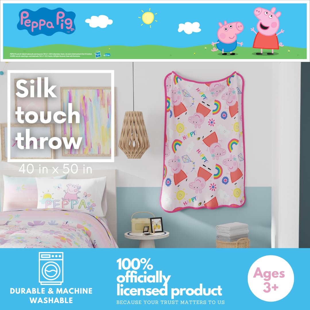 Foto 3 pulgar | Ropa De Cama Infantil Throw Franco Peppa Pig, 100 X 125 Cm, Silk Touch - Venta Internacional.