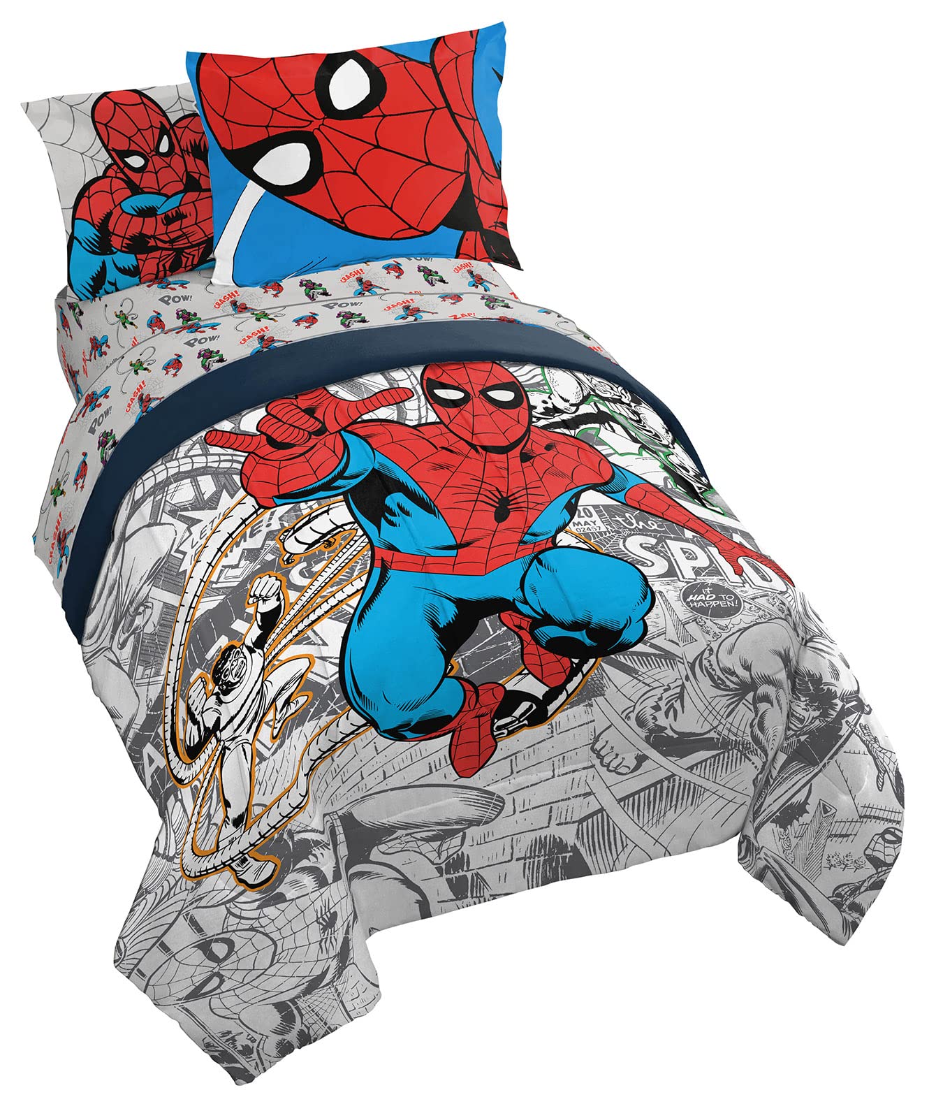 Foto 2 pulgar | Juego De Cama Marvel Spiderman Spidey Vs, Tamaño Completo, 7 Piezas - Venta Internacional.