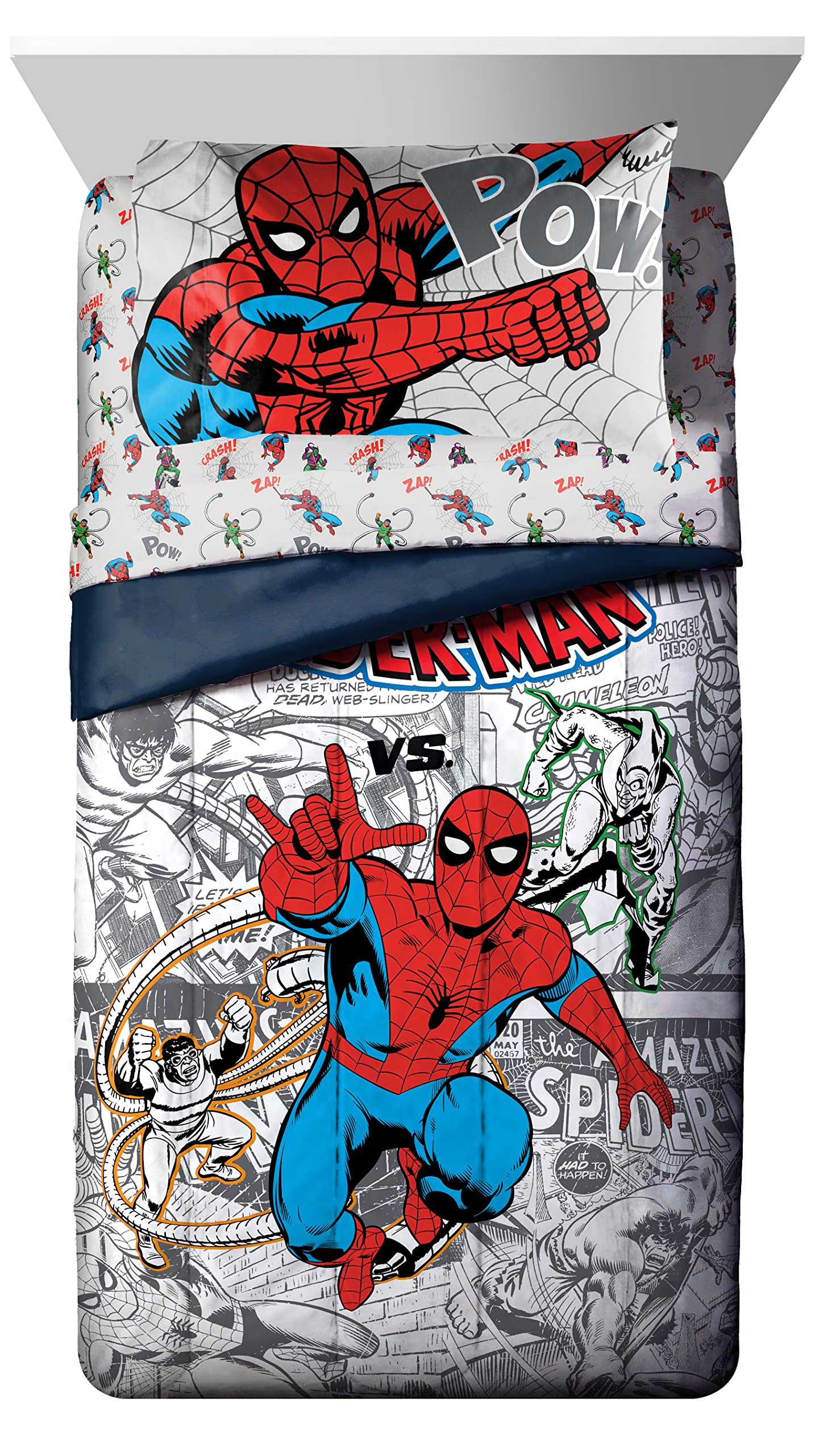 Foto 3 pulgar | Juego De Cama Marvel Spiderman Spidey Vs, Tamaño Completo, 7 Piezas - Venta Internacional.