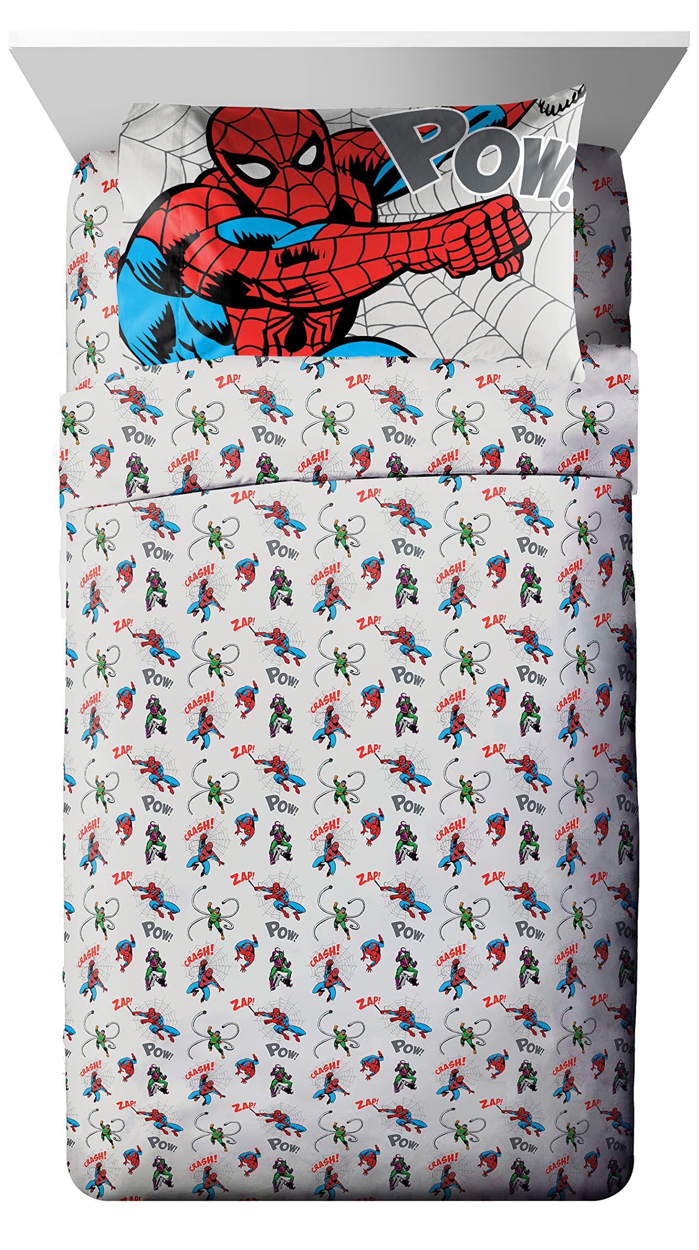 Foto 4 pulgar | Juego De Cama Marvel Spiderman Spidey Vs, Tamaño Completo, 7 Piezas - Venta Internacional.