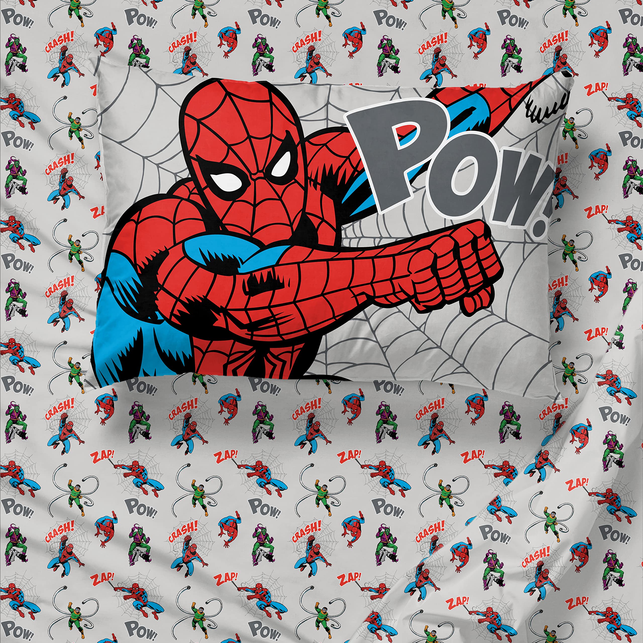 Foto 7 pulgar | Juego De Cama Marvel Spiderman Spidey Vs, Tamaño Completo, 7 Piezas - Venta Internacional.