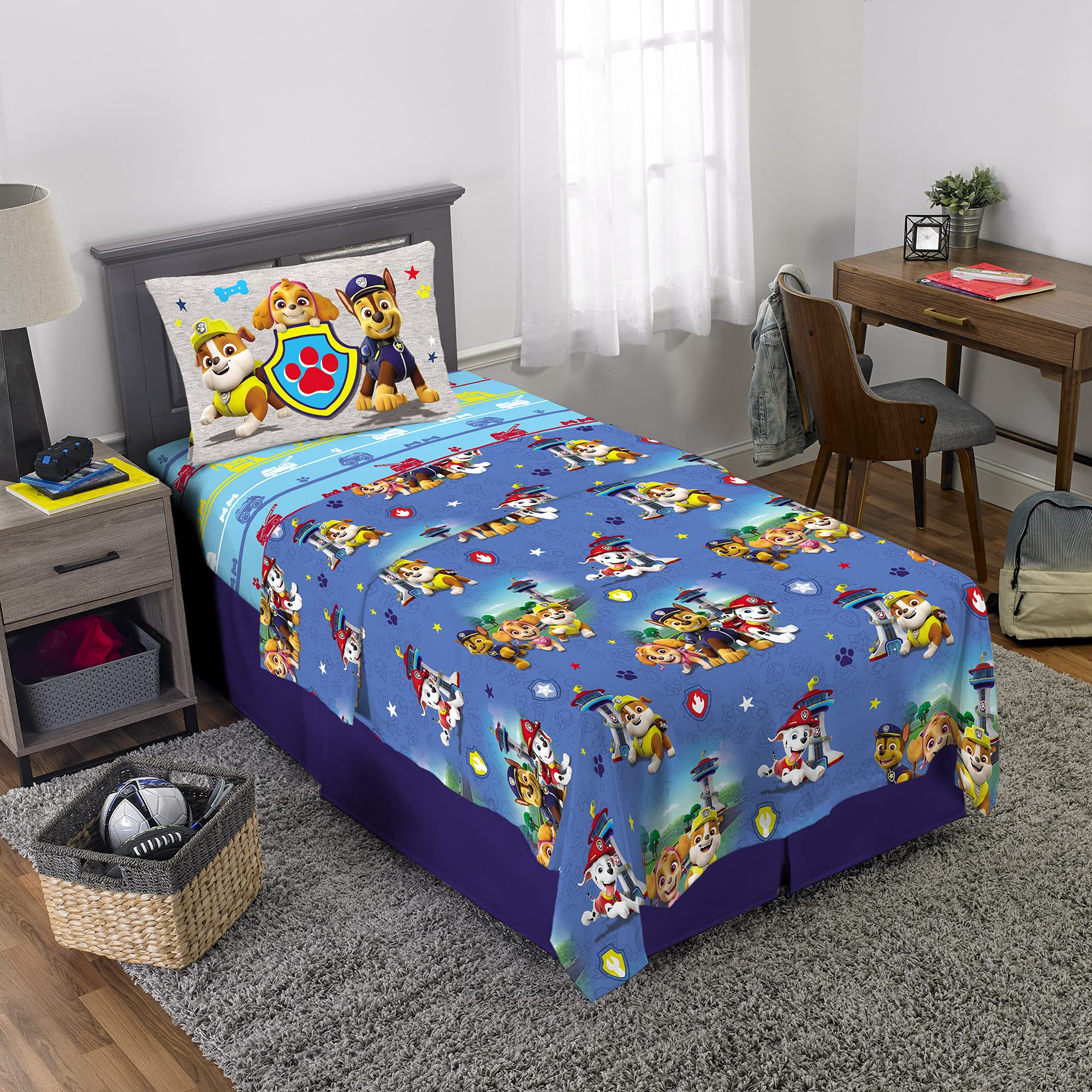 Foto 3 pulgar | Juego De Sábanas Franco Kids Bedding Twin Paw Patrol De Microfibra - Venta Internacional.