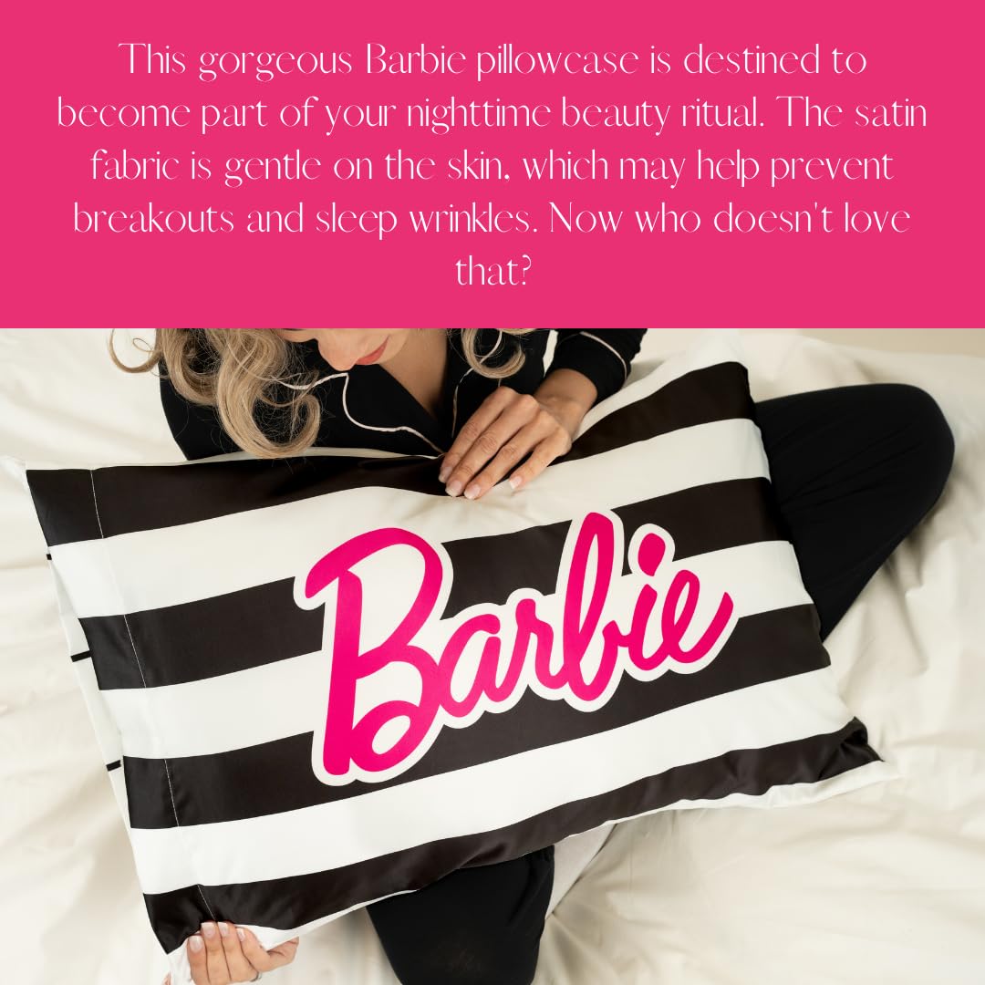 Foto 3 pulgar | Funda De Almohada Franco Collectibles Barbie Barbicore Silky Satin - Venta Internacional.