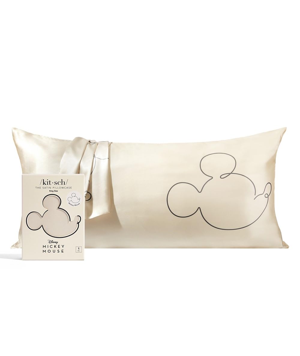 Foto 2 pulgar | Funda De Almohada Kitsch Disney Mickey Mouse Satinada, Tamaño King, 19 X 36 Cm - Venta Internacional.