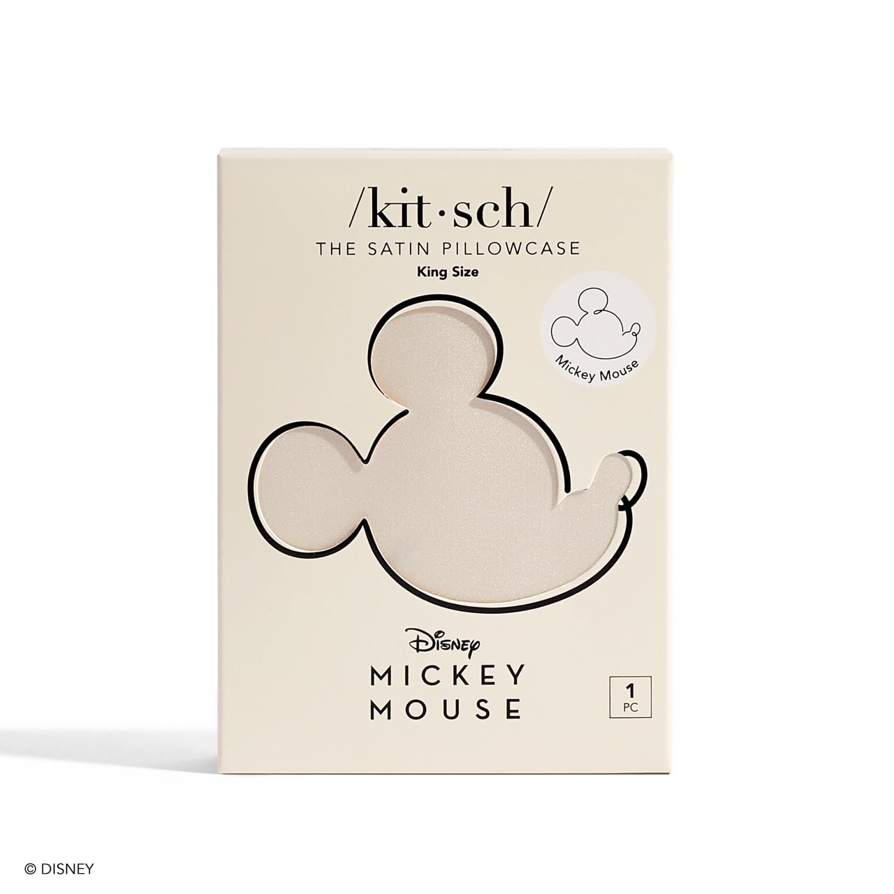 Foto 3 | Funda De Almohada Kitsch Disney Mickey Mouse Satinada, Tamaño King, 19 X 36 Cm - Venta Internacional.