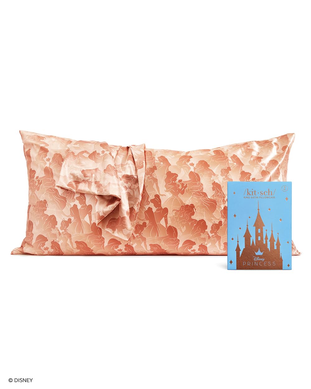 Funda De Almohada Kitsch X Disney Princess, Satinada, Tamaño Queen - Venta Internacional. $850