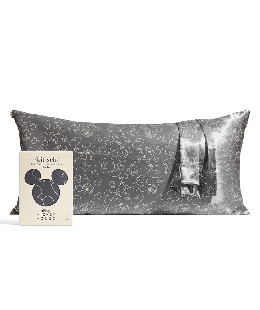 Foto 2 pulgar | Funda De Almohada Kitsch Disney Con Diseño De Mickey Mouse, Satinada, Tamaño King - Venta Internacional.