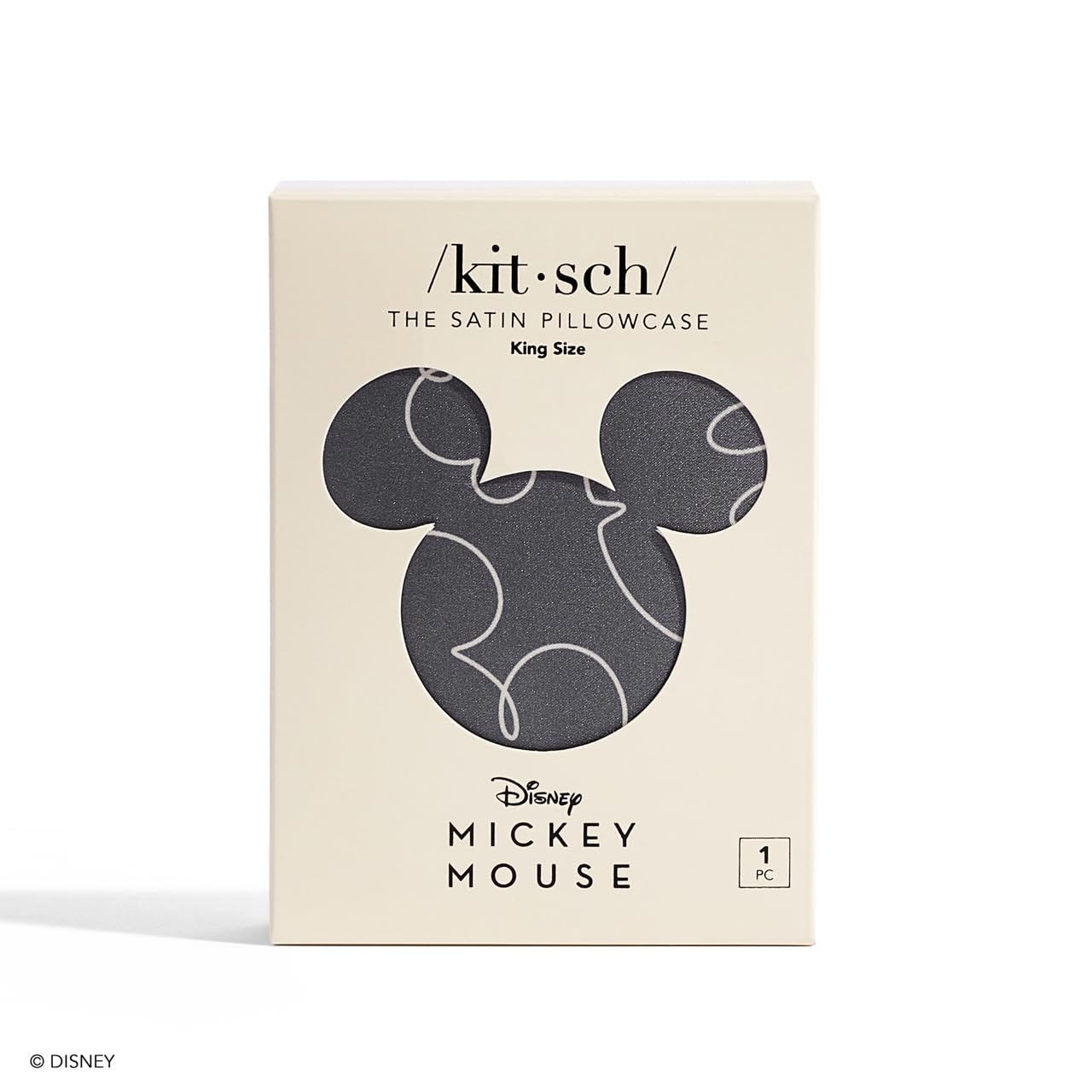 Foto 4 pulgar | Funda De Almohada Kitsch Disney Con Diseño De Mickey Mouse, Satinada, Tamaño King - Venta Internacional.