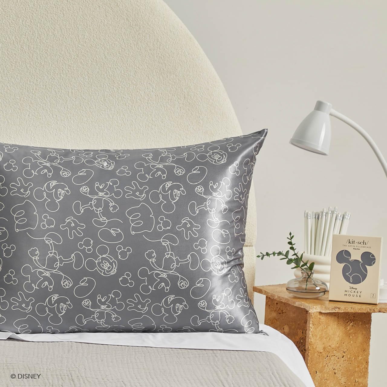 Foto 7 | Funda De Almohada Kitsch Disney Con Diseño De Mickey Mouse, Satinada, Tamaño King - Venta Internacional.