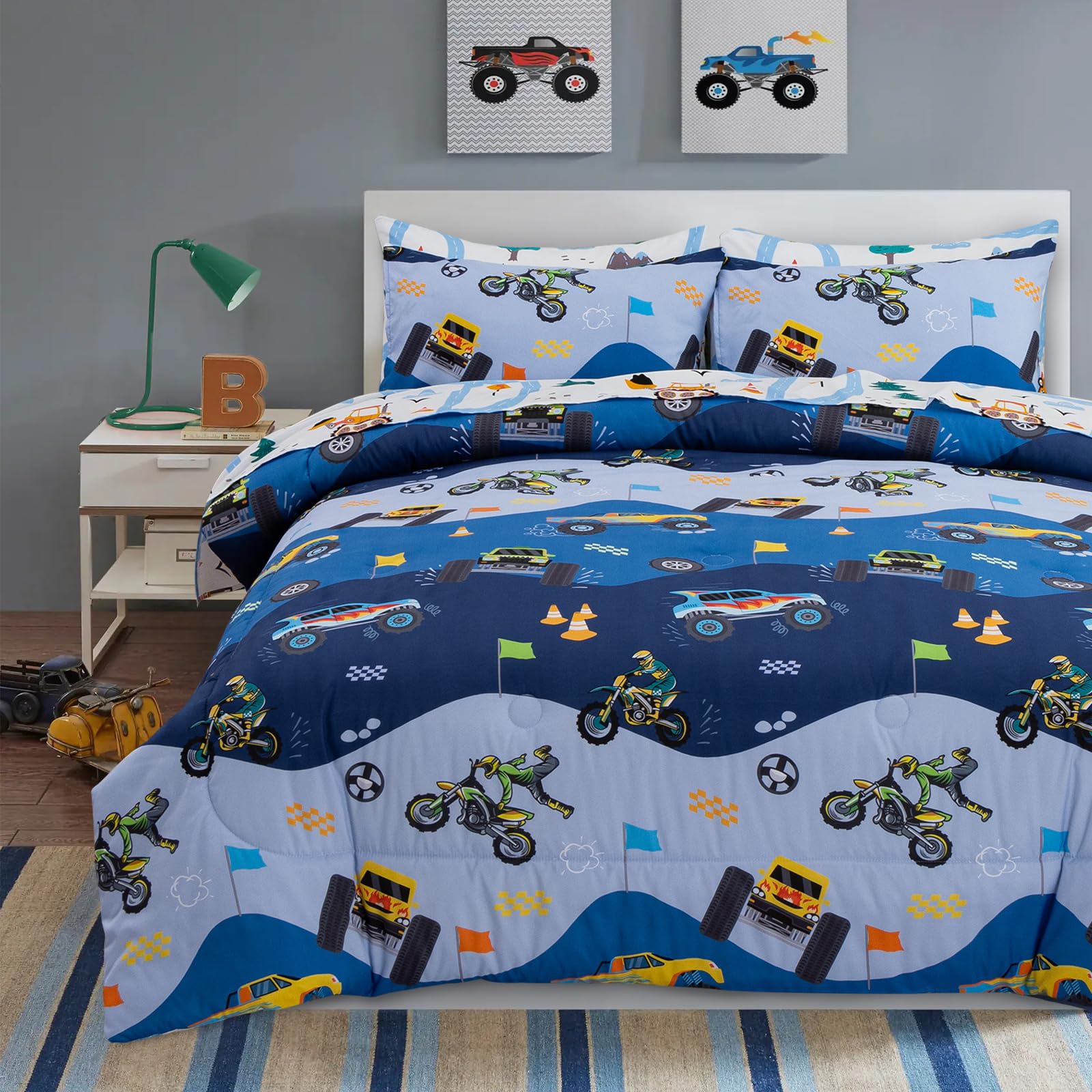 Foto 1 | Juego De Cama A Nice Night Con Dibujos Animados Para Niños, Edredón Doble - Venta Internacional.