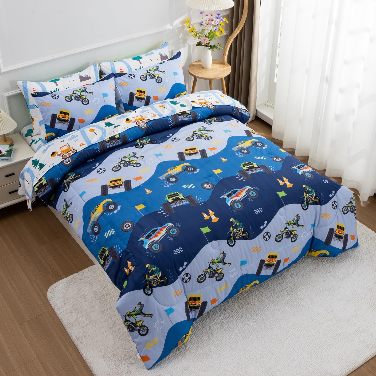 Foto 3 | Juego De Cama A Nice Night Con Dibujos Animados Para Niños, Edredón Doble - Venta Internacional.