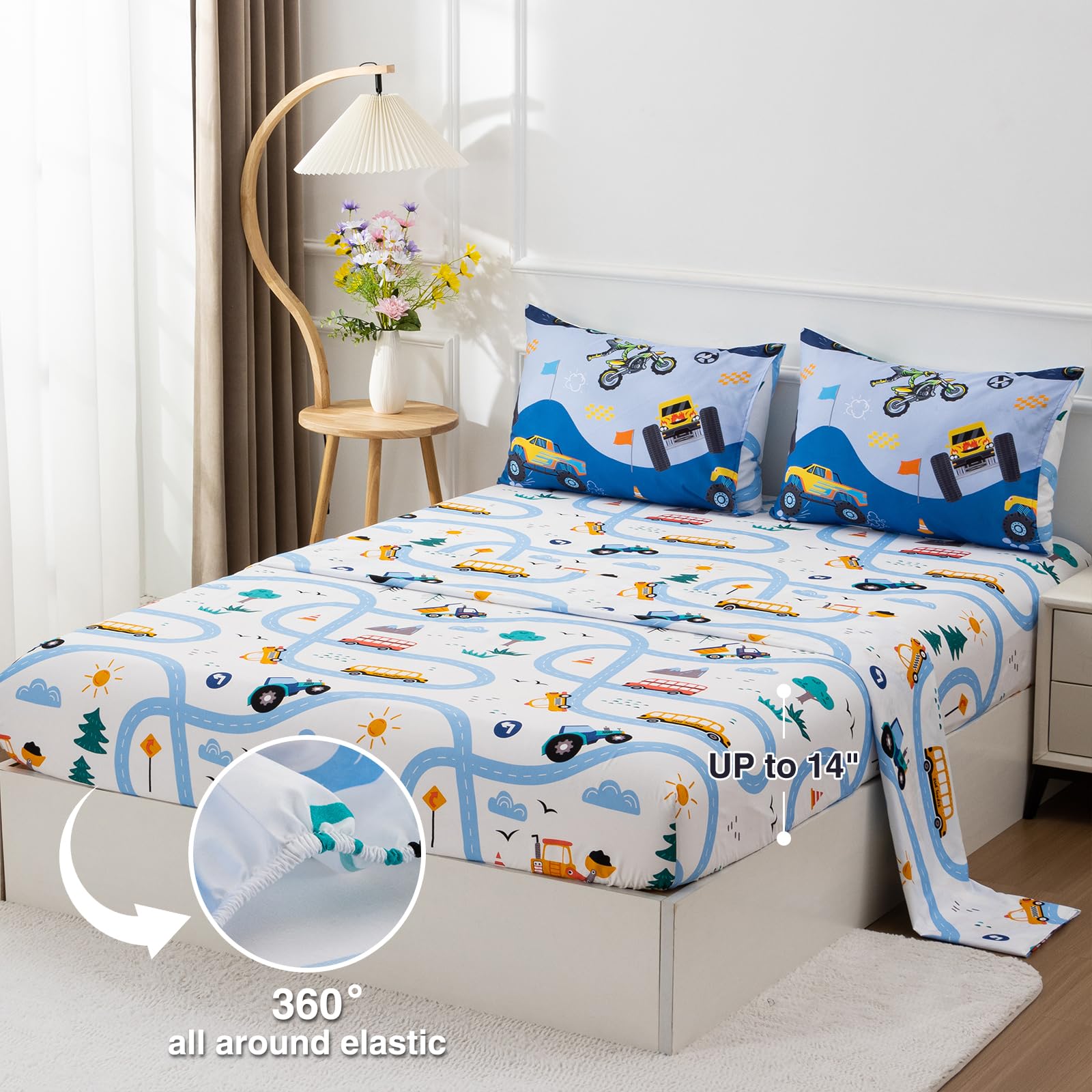 Foto 5 | Juego De Cama A Nice Night Con Dibujos Animados Para Niños, Edredón Doble - Venta Internacional.